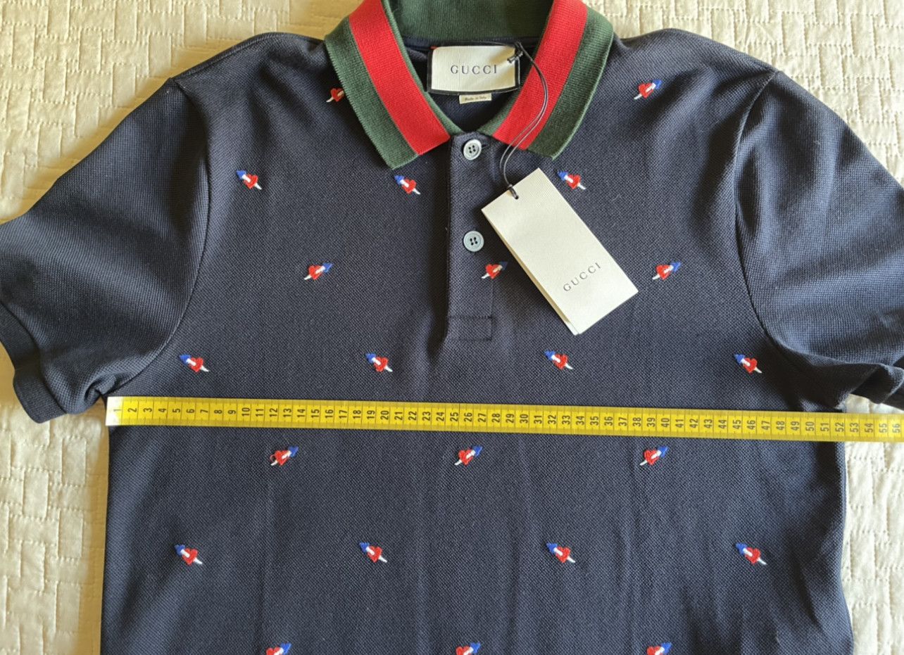 Gucci EMBROIDERED HEART POLO PIERCED HEARTS Size US L / EU 52-54 / 3 - 3 Thumbnail