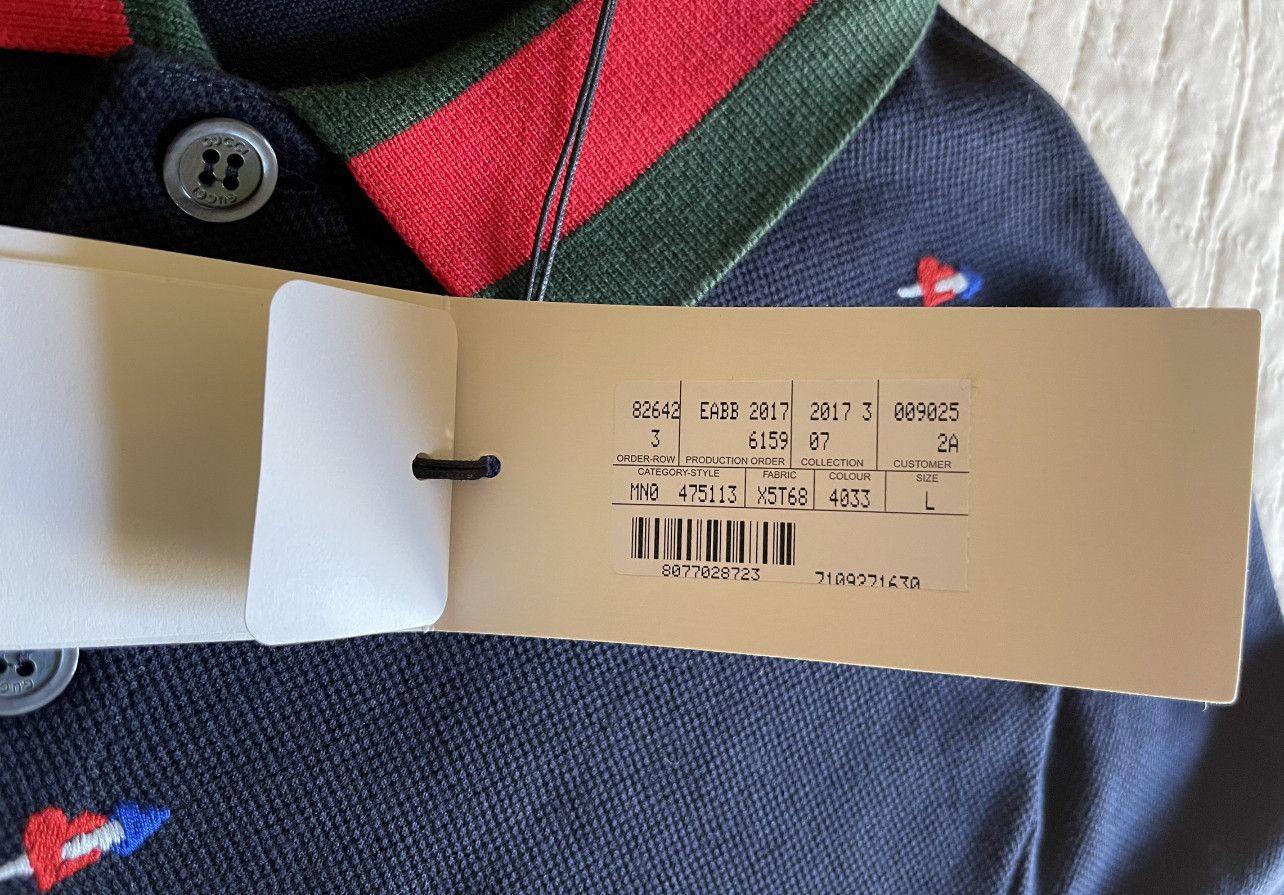 Gucci EMBROIDERED HEART POLO PIERCED HEARTS Size US L / EU 52-54 / 3 - 14 Thumbnail