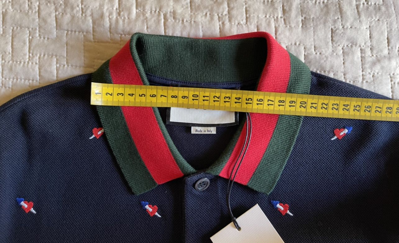Gucci EMBROIDERED HEART POLO PIERCED HEARTS Size US L / EU 52-54 / 3 - 7 Thumbnail