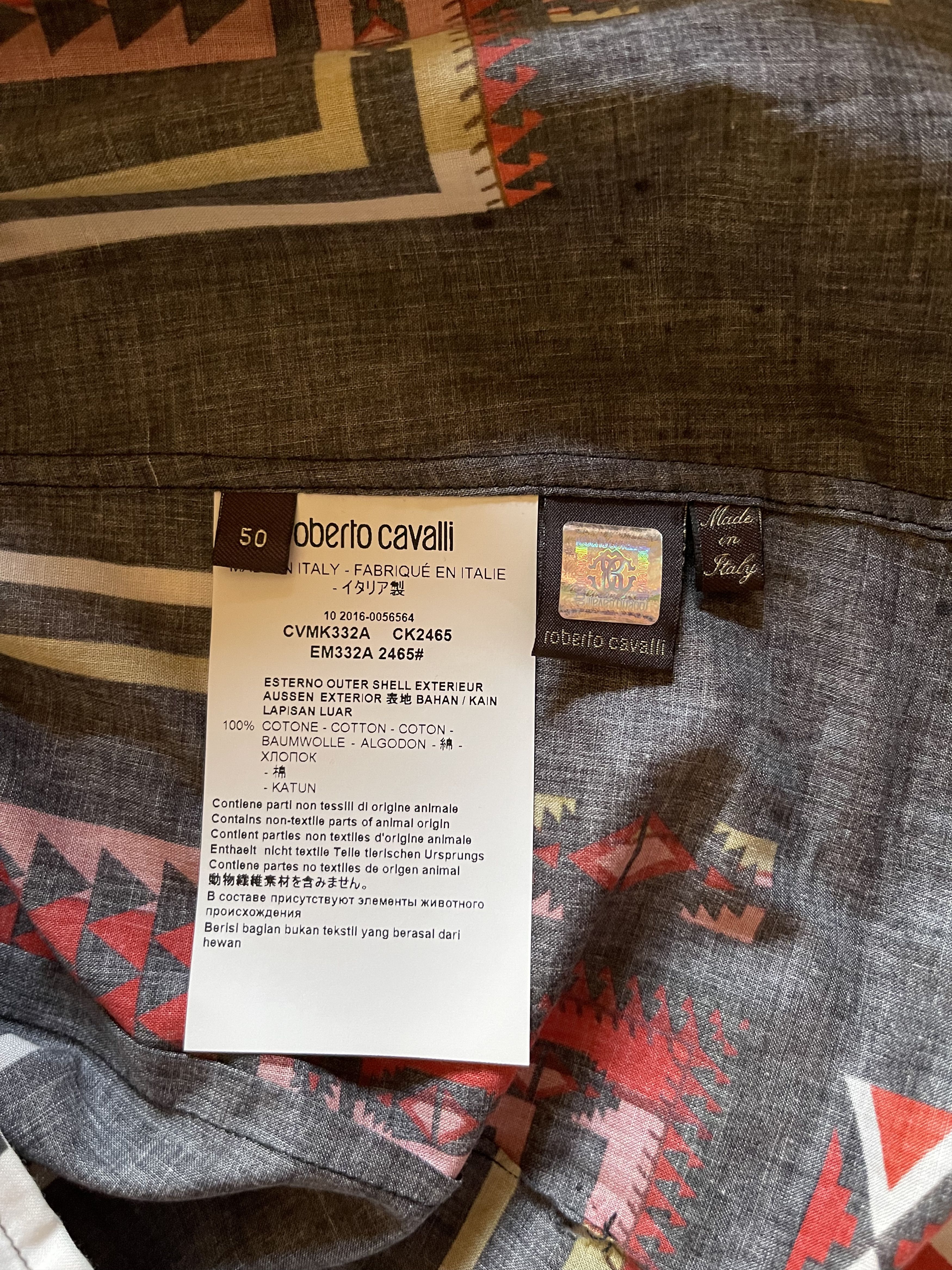 Roberto Cavalli ROBERTO CAVALLI DRAGONFLY AND SKULL ORANGE BLACK WHITE Size US M / EU 48-50 / 2 - 9 Thumbnail