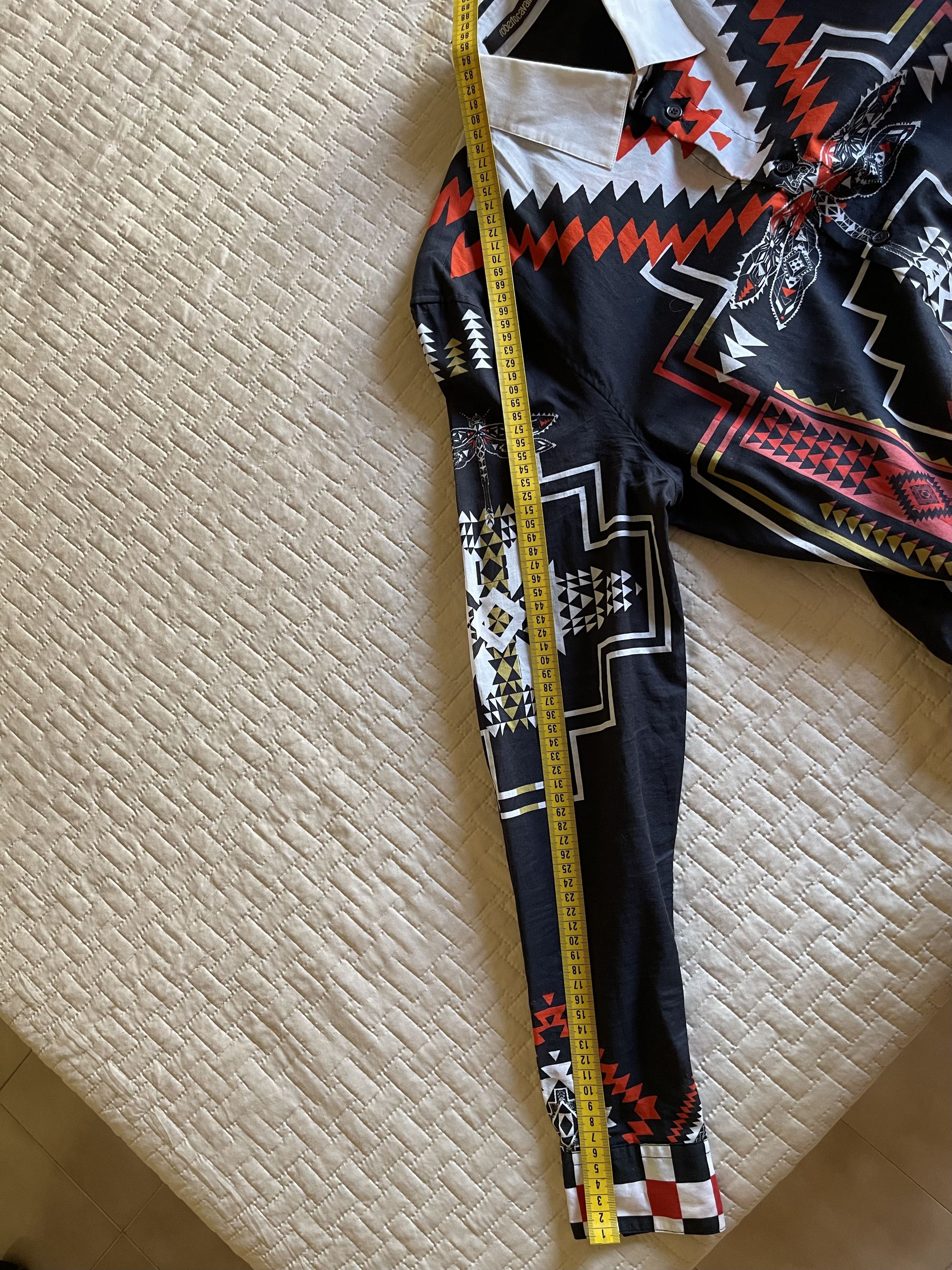 Roberto Cavalli ROBERTO CAVALLI DRAGONFLY AND SKULL ORANGE BLACK WHITE Size US M / EU 48-50 / 2 - 7 Thumbnail