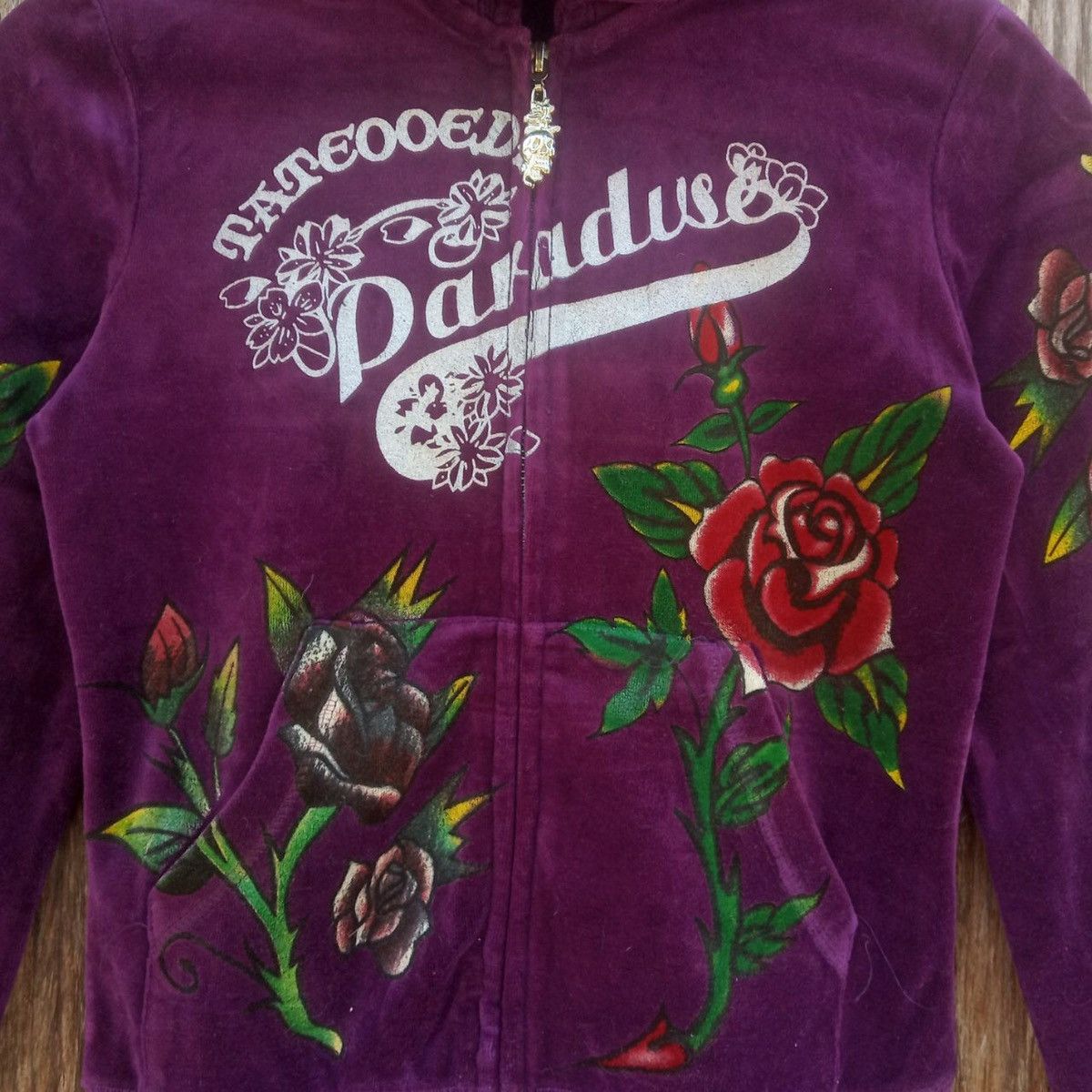 Christian Audigier Motive Tradition Japan Fleece Tattoo Gangsta Hoodie Size US XS / EU 42 / 0 - 3 Thumbnail