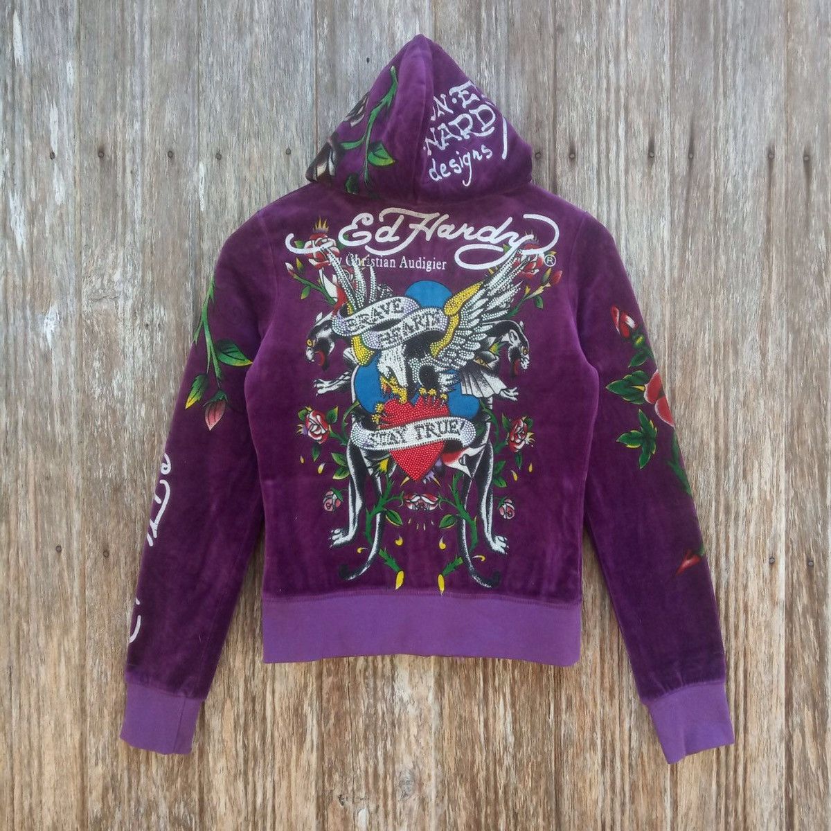 Christian Audigier Motive Tradition Japan Fleece Tattoo Gangsta Hoodie Size US XS / EU 42 / 0 - 1 Thumbnail