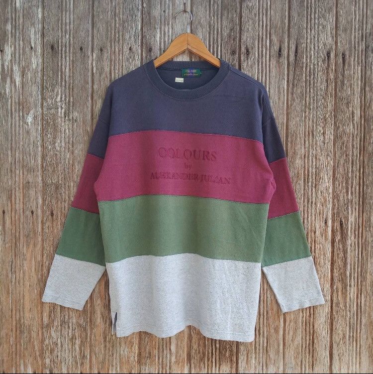 image of Vintage Colours By Alexander Julian Colourblock Sweatshirts, Men's (Size Medium)