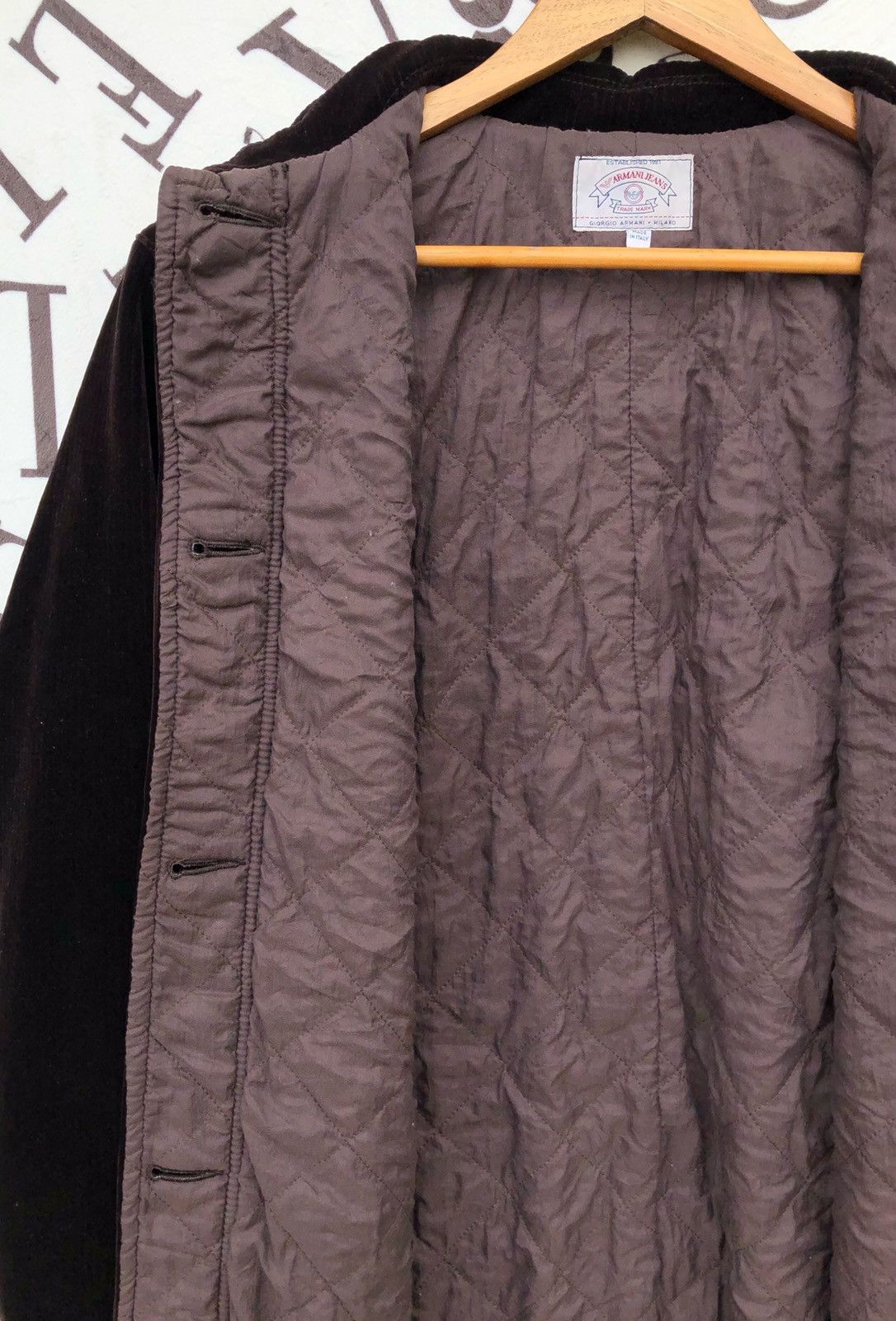 Giorgio Armani 🔥VINTAGE GIORGIO ARMANI ITALY VELVET OVER COAT/JACKET Size US M / EU 48-50 / 2 - 17 Thumbnail