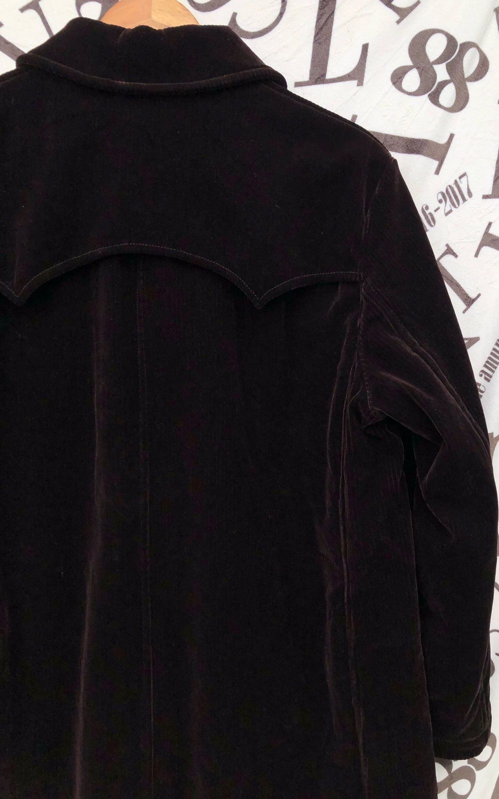 Giorgio Armani 🔥VINTAGE GIORGIO ARMANI ITALY VELVET OVER COAT/JACKET Size US M / EU 48-50 / 2 - 14 Thumbnail