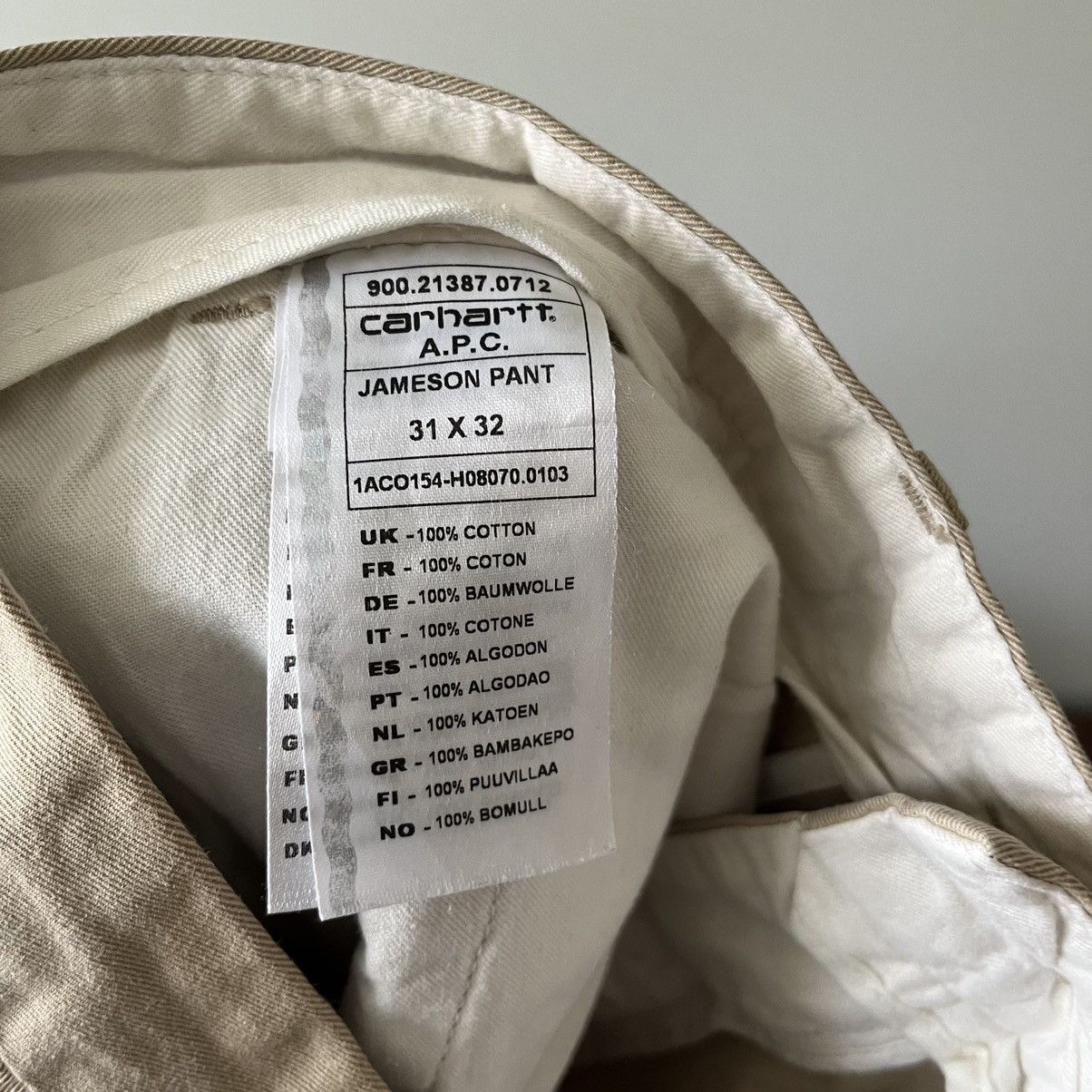 A.P.C. FW13 Military Chino Pant with Leather Patch Jameson Size US 31 - 10 Thumbnail