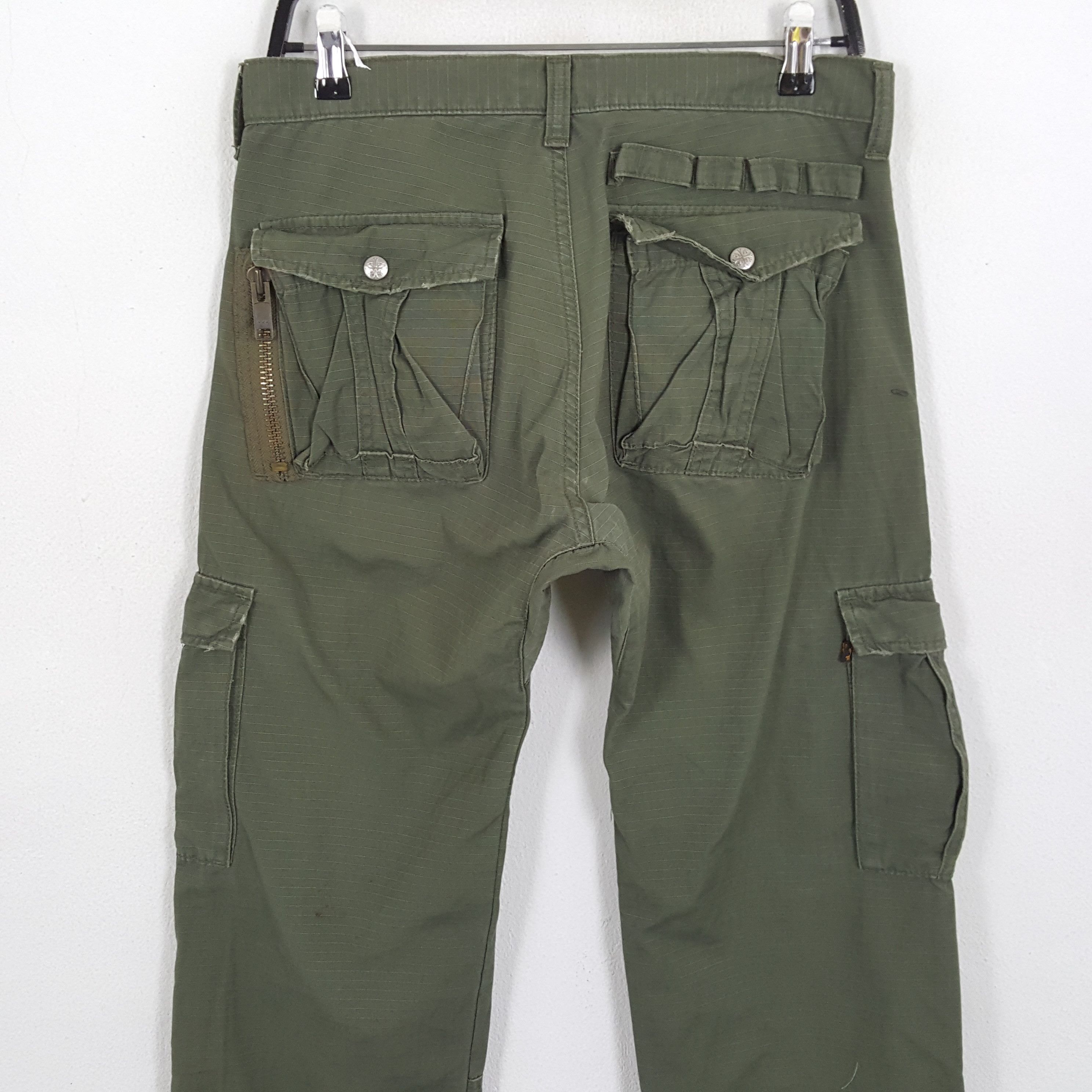 Alpha Industries × Vintage ALPHA INDUSTRIES Military Streetwear Cargo Style Pants Size US 31 - 5 Thumbnail