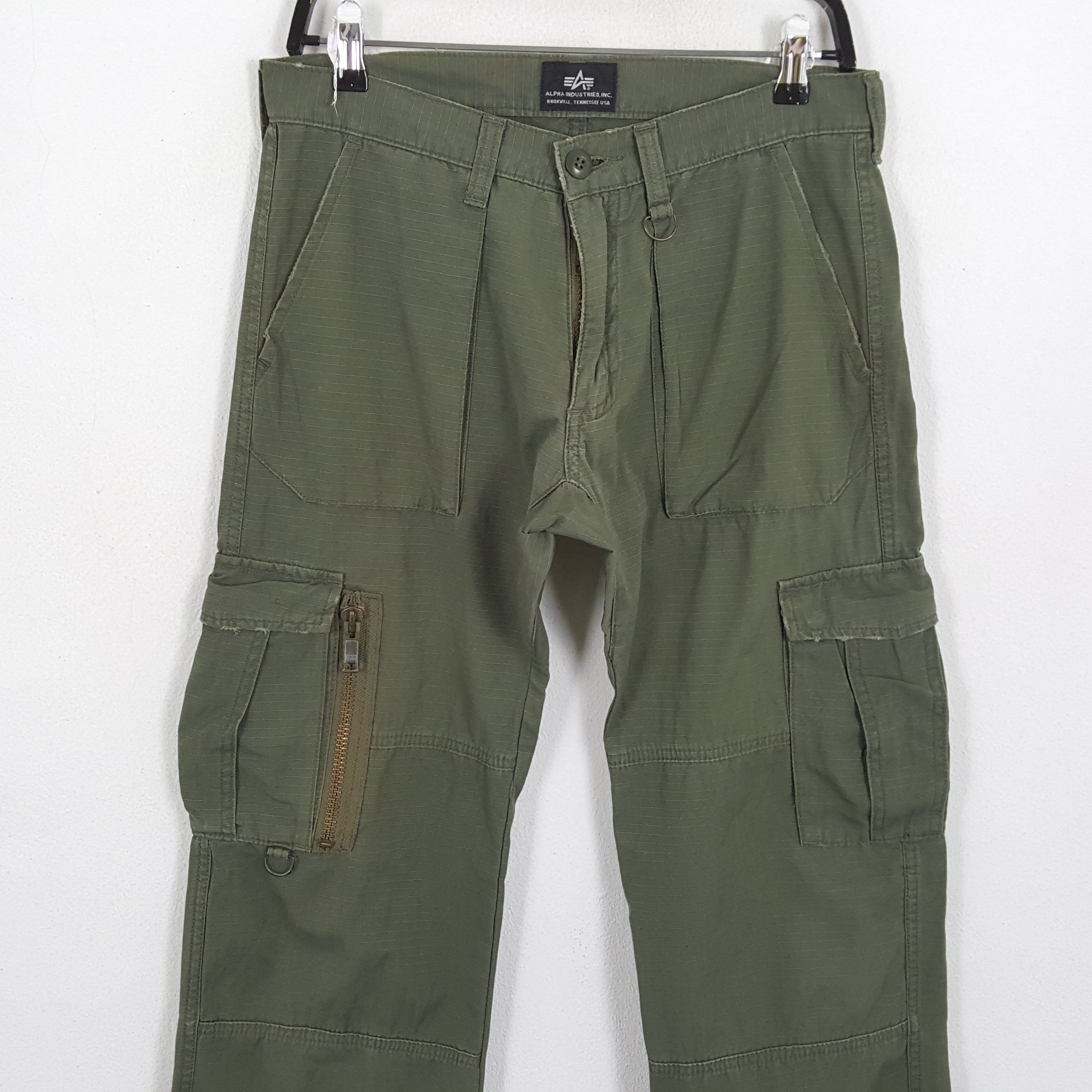 Alpha Industries × Vintage ALPHA INDUSTRIES Military Streetwear Cargo Style Pants Size US 31 - 2 Thumbnail
