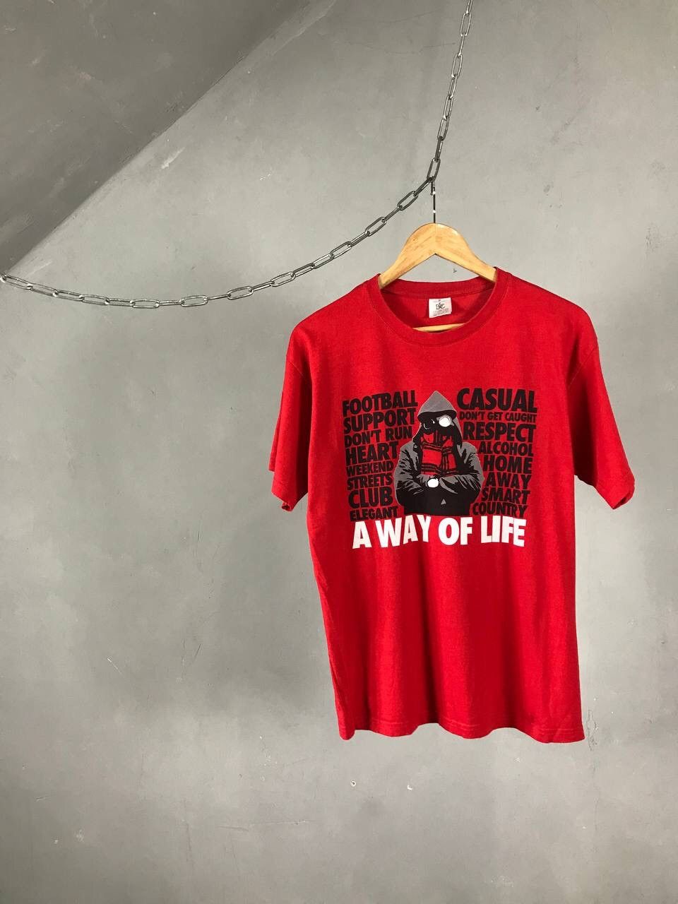 Other × Vintage Casual Football Streetwear Red Tee Size US M / EU 48-50 / 2 - 1 Thumbnail