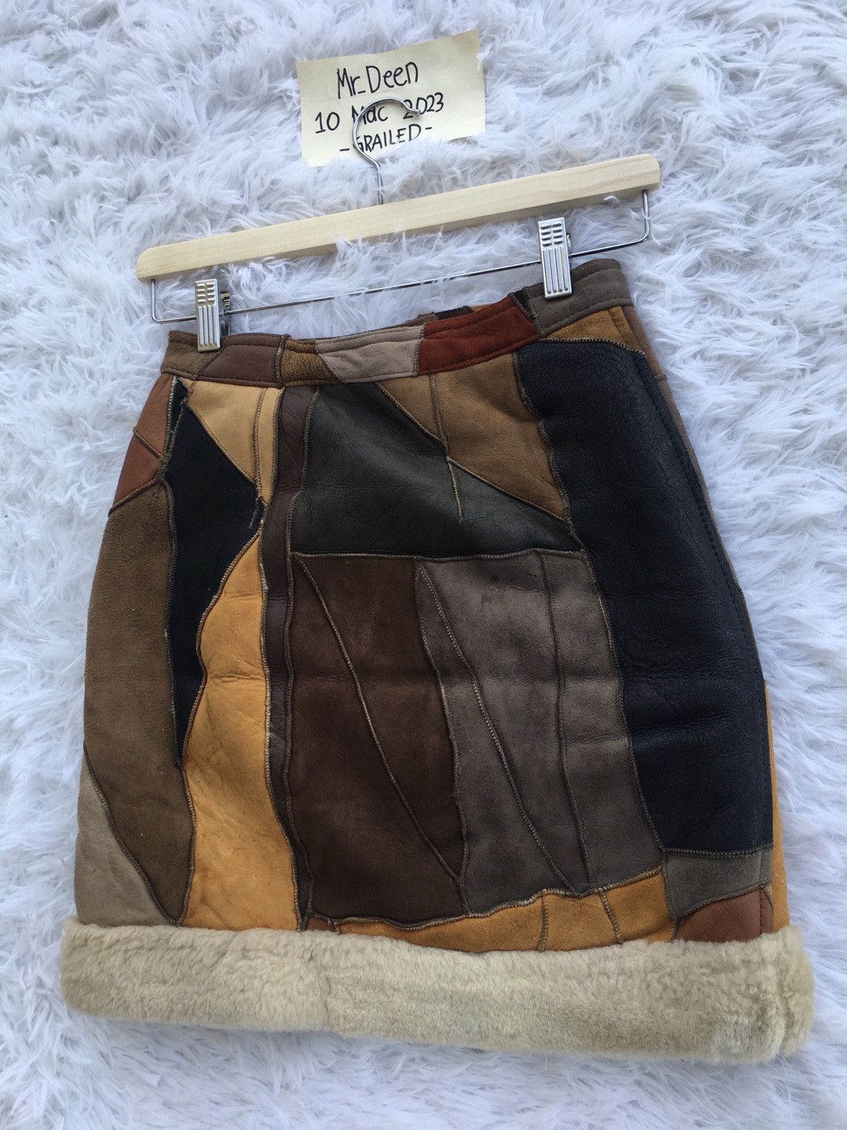Leather Rare Vintage Leather Furr Skirt Size 24" / US 00 / IT 34 - 11 Thumbnail