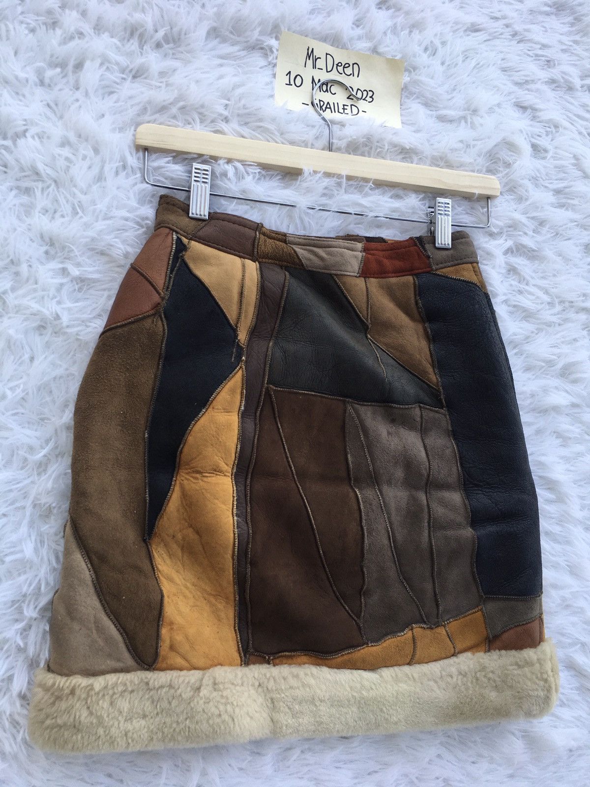 Leather Rare Vintage Leather Furr Skirt Size 24" / US 00 / IT 34 - 10 Thumbnail