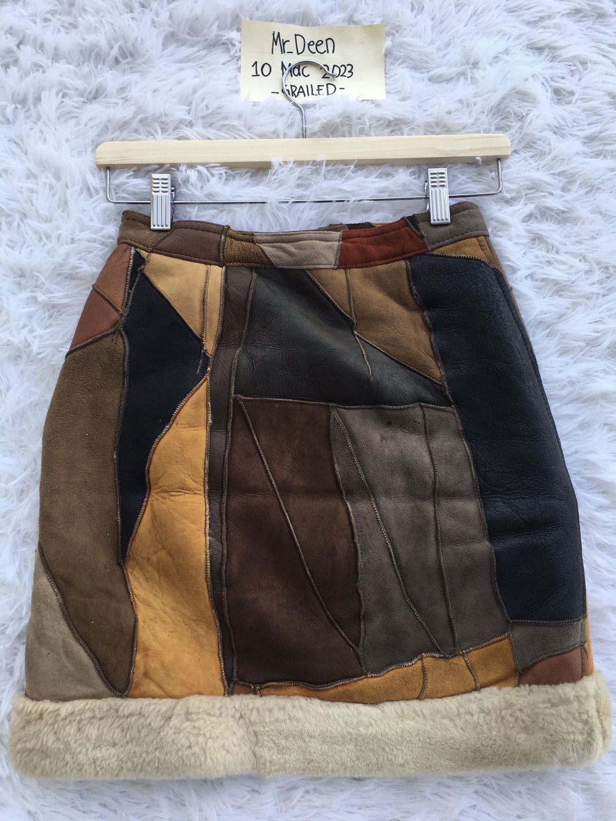 Leather Rare Vintage Leather Furr Skirt Size 24" / US 00 / IT 34 - 12 Thumbnail