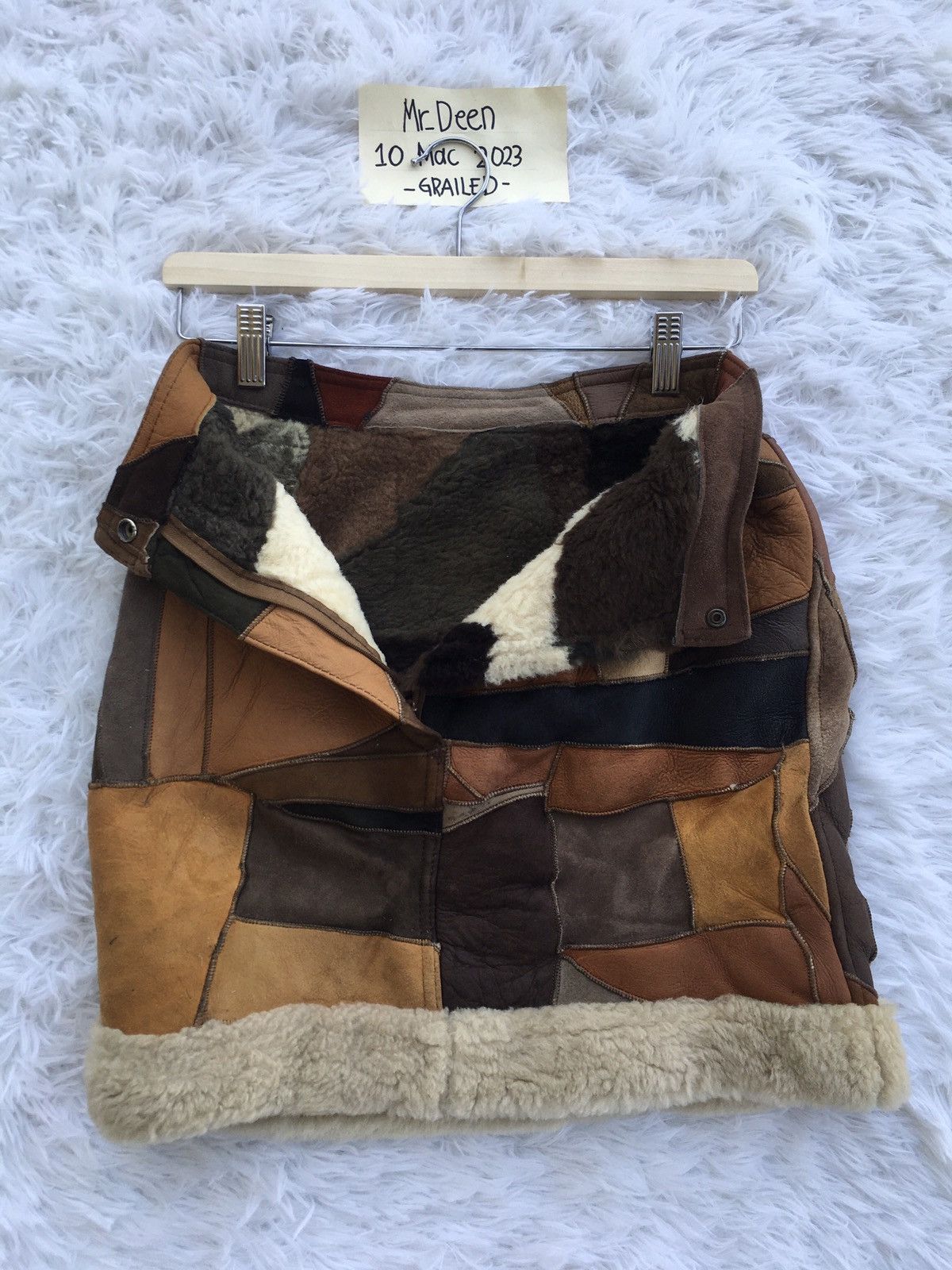 Leather Rare Vintage Leather Furr Skirt Size 24" / US 00 / IT 34 - 5 Thumbnail