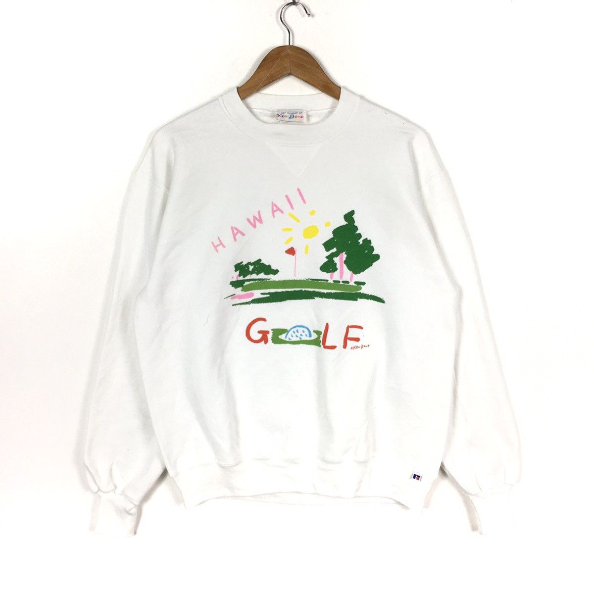 Vintage Vintage 80s KEN DONE AUSTRALIA Hawaii Golf PopArt Sweatshirt Size US L / EU 52-54 / 3 - 1 Thumbnail