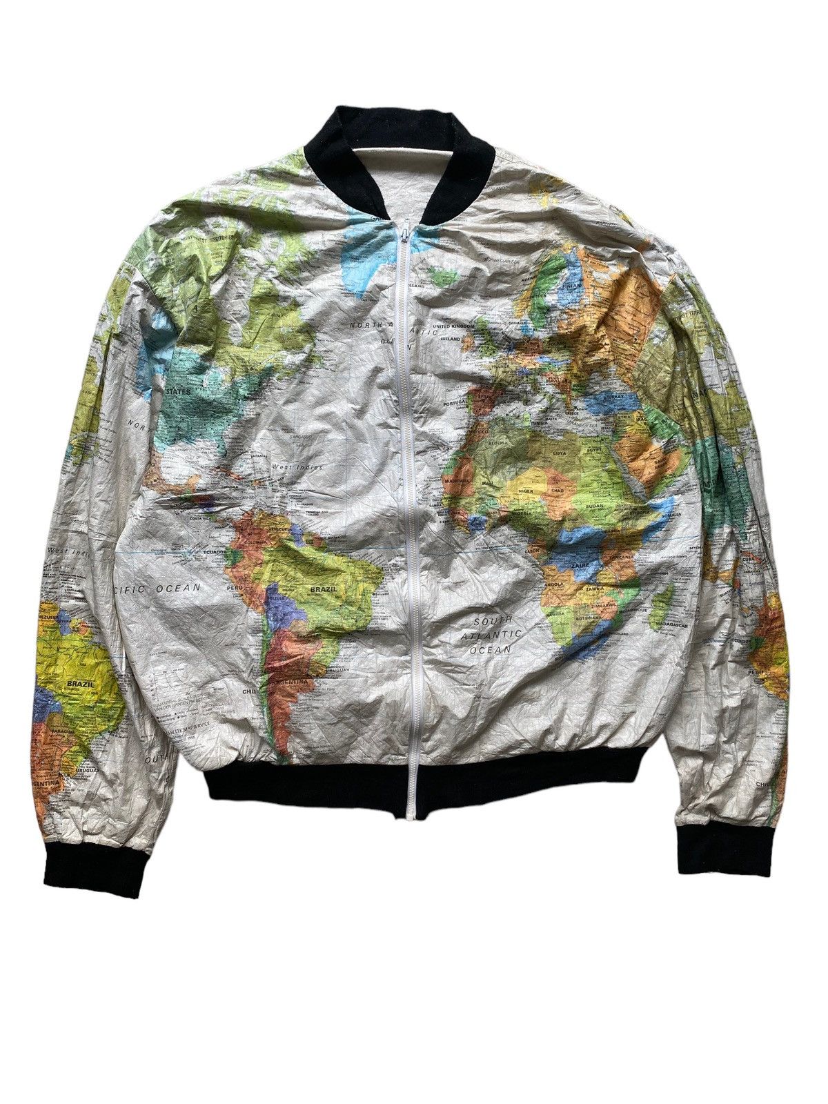 Band Tees × Vintage Vintage made in usa Rare 80s World Map Kurt Cobain Nirvana Size US L / EU 52-54 / 3 - 7 Thumbnail