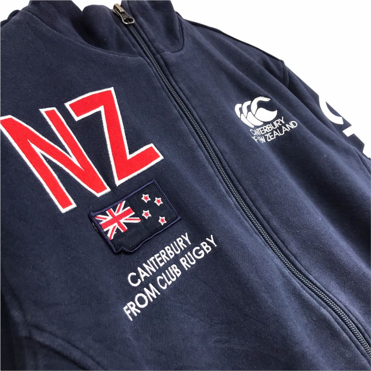 Canterbury of New Zealand CANTERBURY Of NEW ZEALAND All Black Blue Zipper Sweater Size US L / EU 52-54 / 3 - 5 Thumbnail