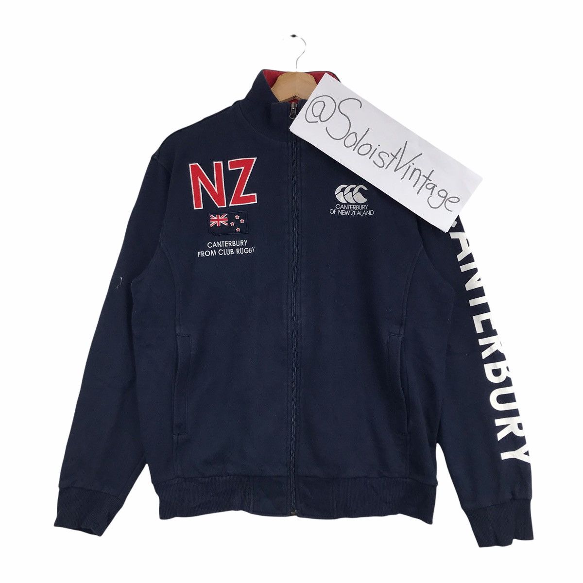 Canterbury of New Zealand CANTERBURY Of NEW ZEALAND All Black Blue Zipper Sweater Size US L / EU 52-54 / 3 - 1 Thumbnail