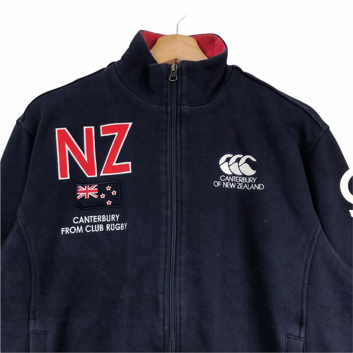 Canterbury of New Zealand CANTERBURY Of NEW ZEALAND All Black Blue Zipper Sweater Size US L / EU 52-54 / 3 - 3 Thumbnail