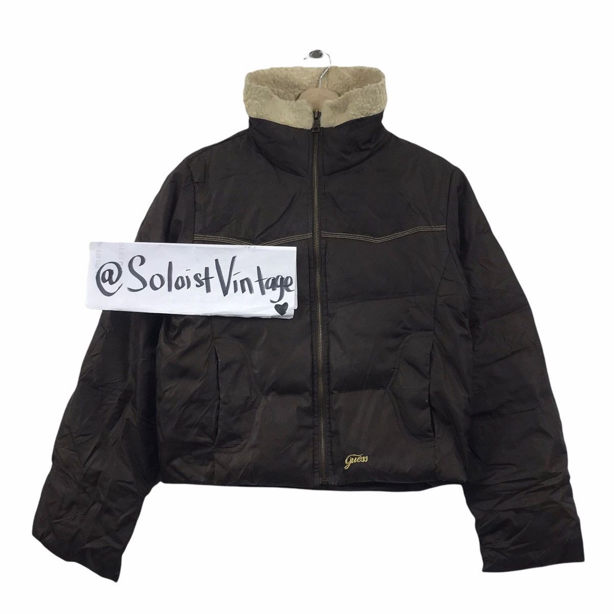 Guess GUESS Designer Brand Puffer Wool Jacket Size US S / EU 44-46 / 1 - 1 Thumbnail