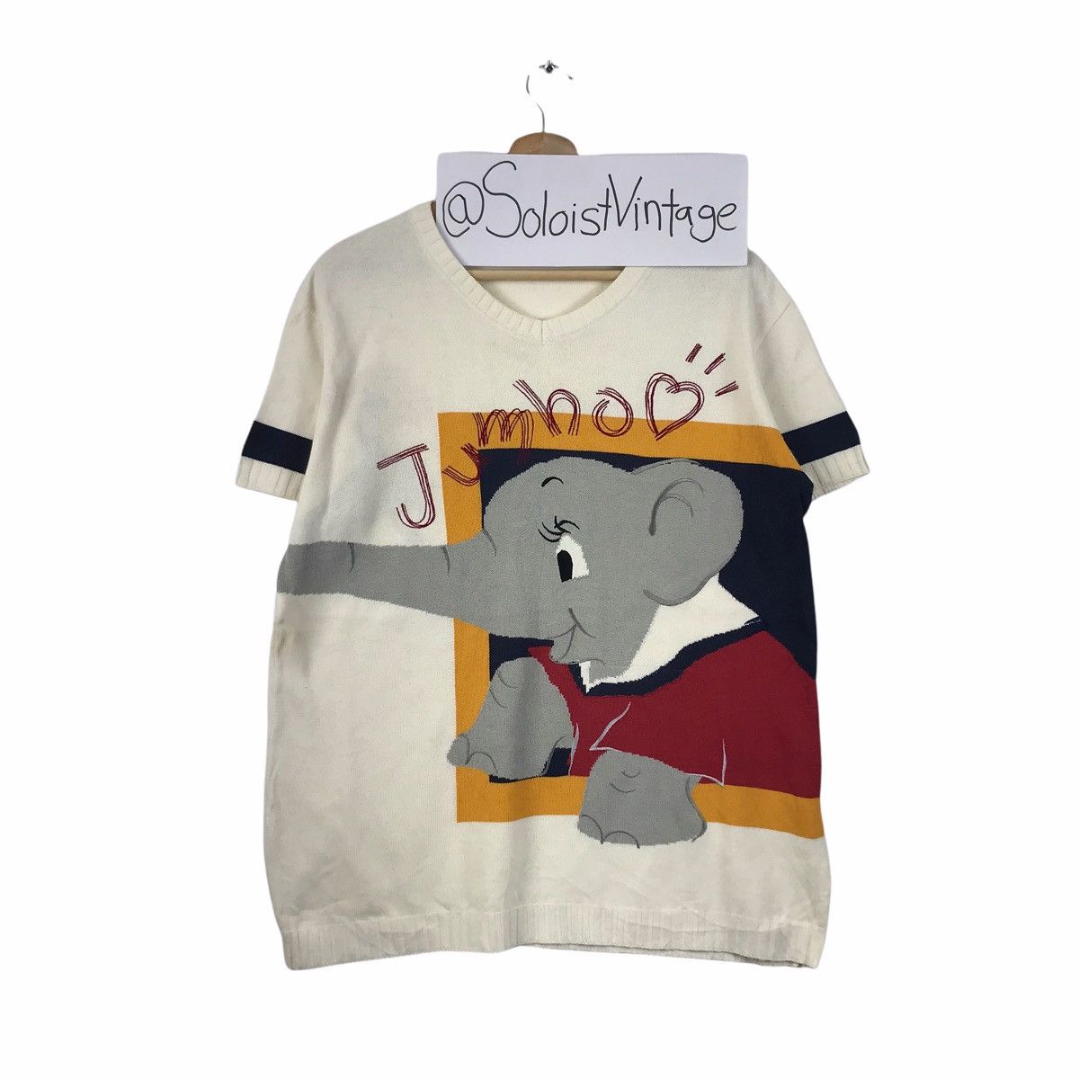 Disney × Vintage Vintage JUMBO ELEPHANT DISNEY Cartoon Animation Knitwear Size US M / EU 48-50 / 2 - 1 Thumbnail
