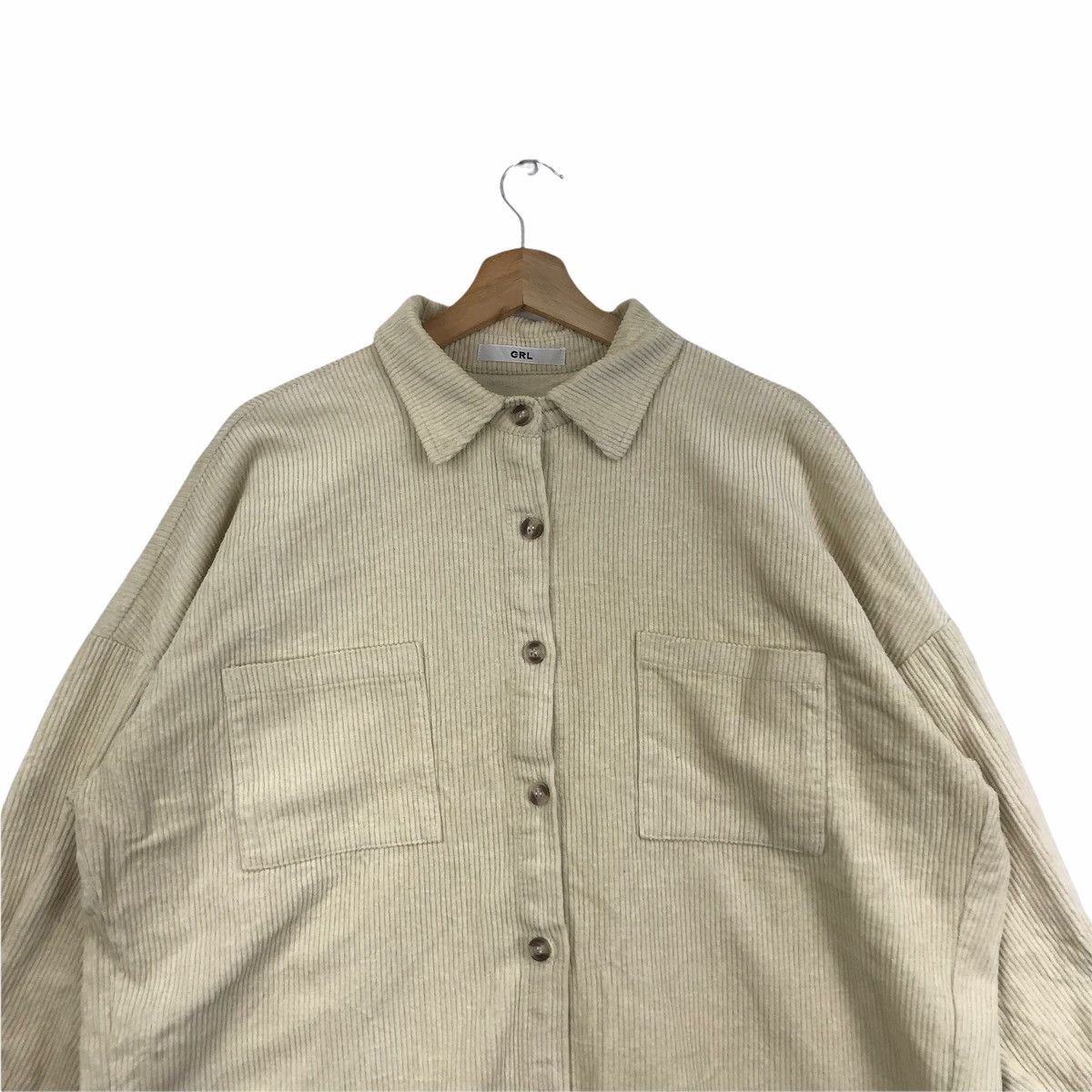 Japanese Brand Baggy GRL Japanese Brand Designer Cream Oversize Jacket Size US L / EU 52-54 / 3 - 3 Thumbnail