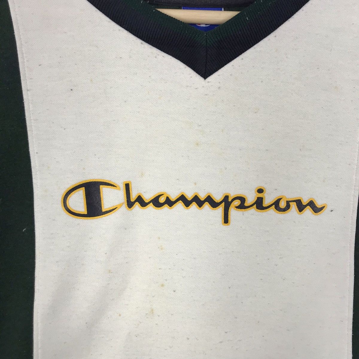 Champion Vintage 90s CHAMPION USA Raglan Green Sweatshirt Size US L / EU 52-54 / 3 - 6 Thumbnail