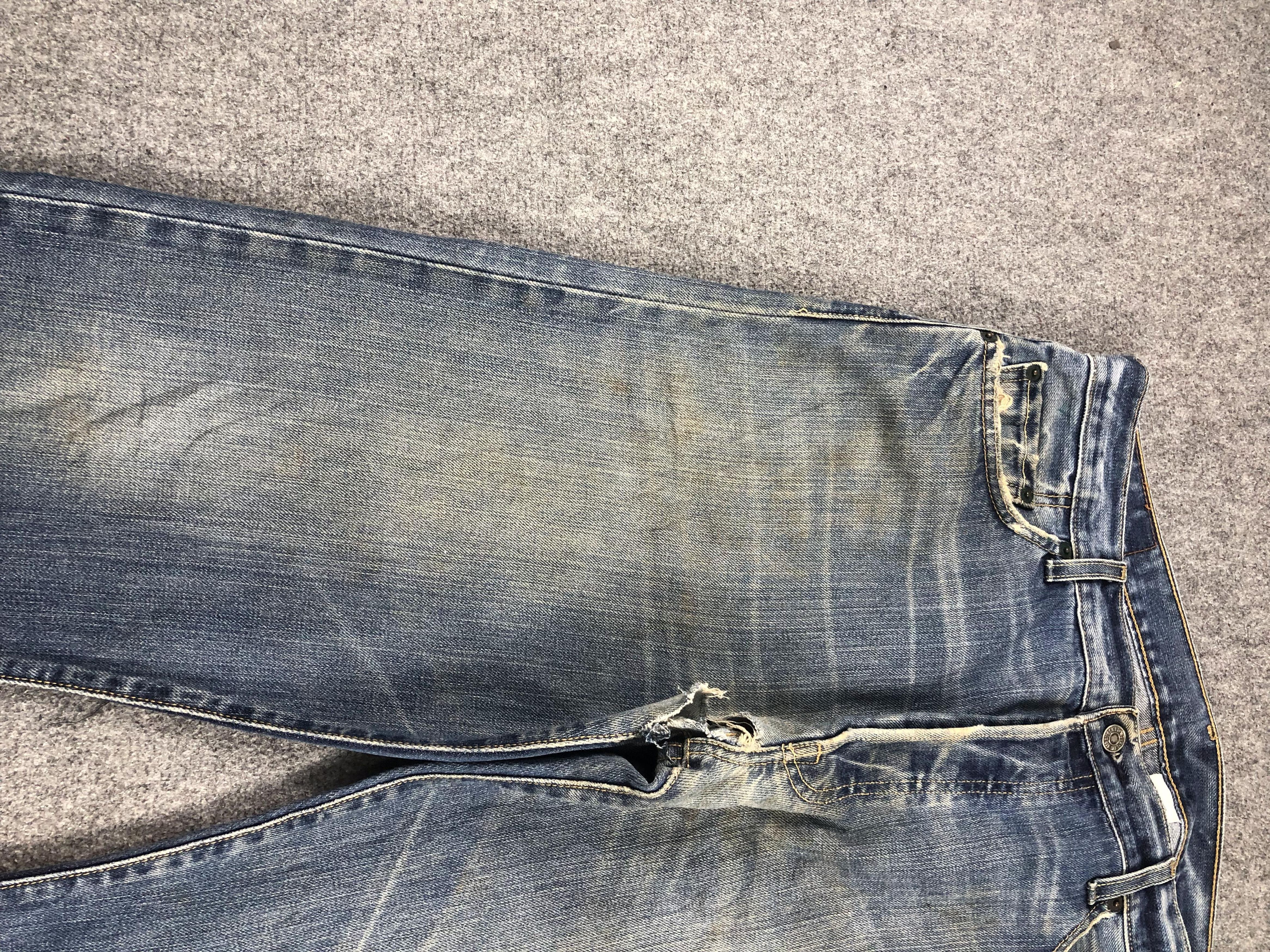 Levi's Vintage 90s Levis 501 Faded Blue Jeans DP2221 Size US 37 - 14 Thumbnail