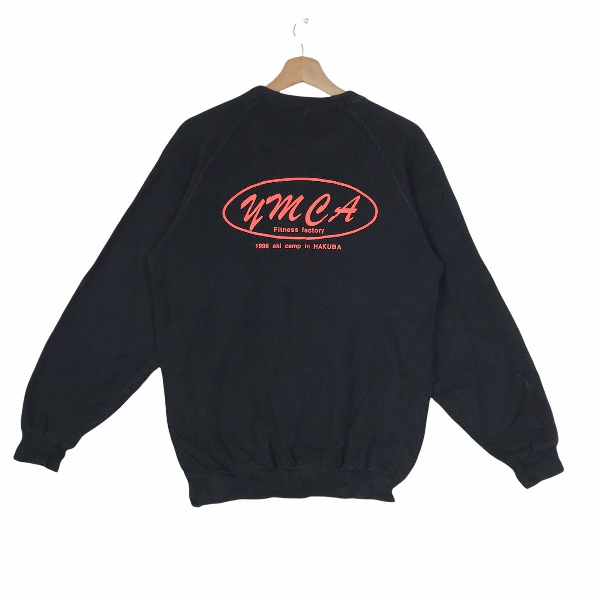 Vintage Vintage YMCA SKI CAMP Fitness Centre Japan Black Sweatshirt Size US M / EU 48-50 / 2 - 2 Thumbnail