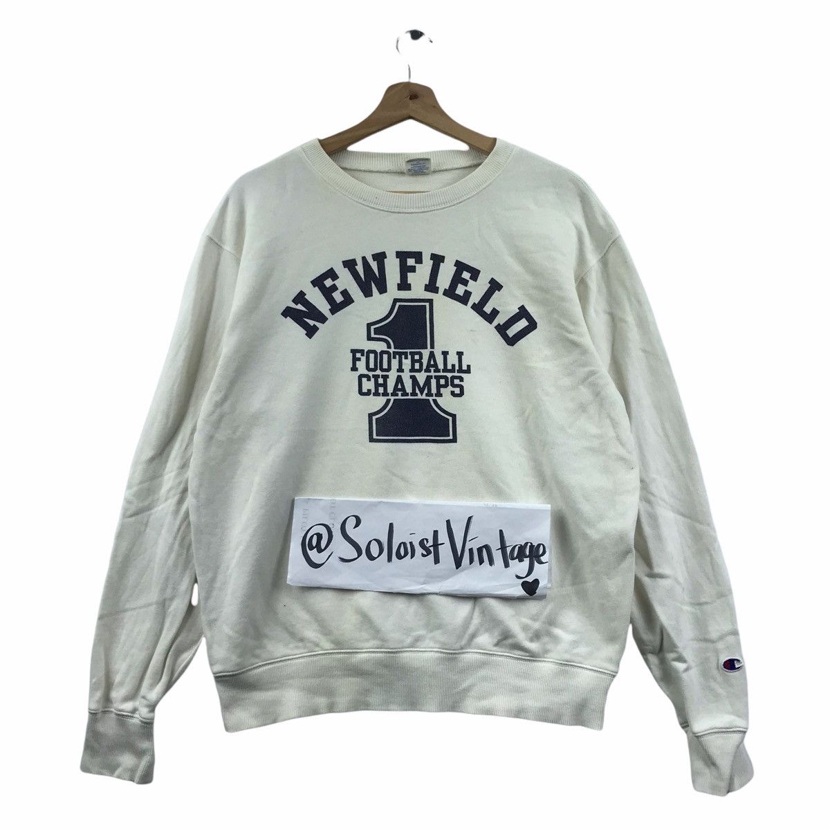 Champion CHAMPION NEWFIELD Football Champ #1 White Sweatshirt Size US L / EU 52-54 / 3 - 1 Thumbnail