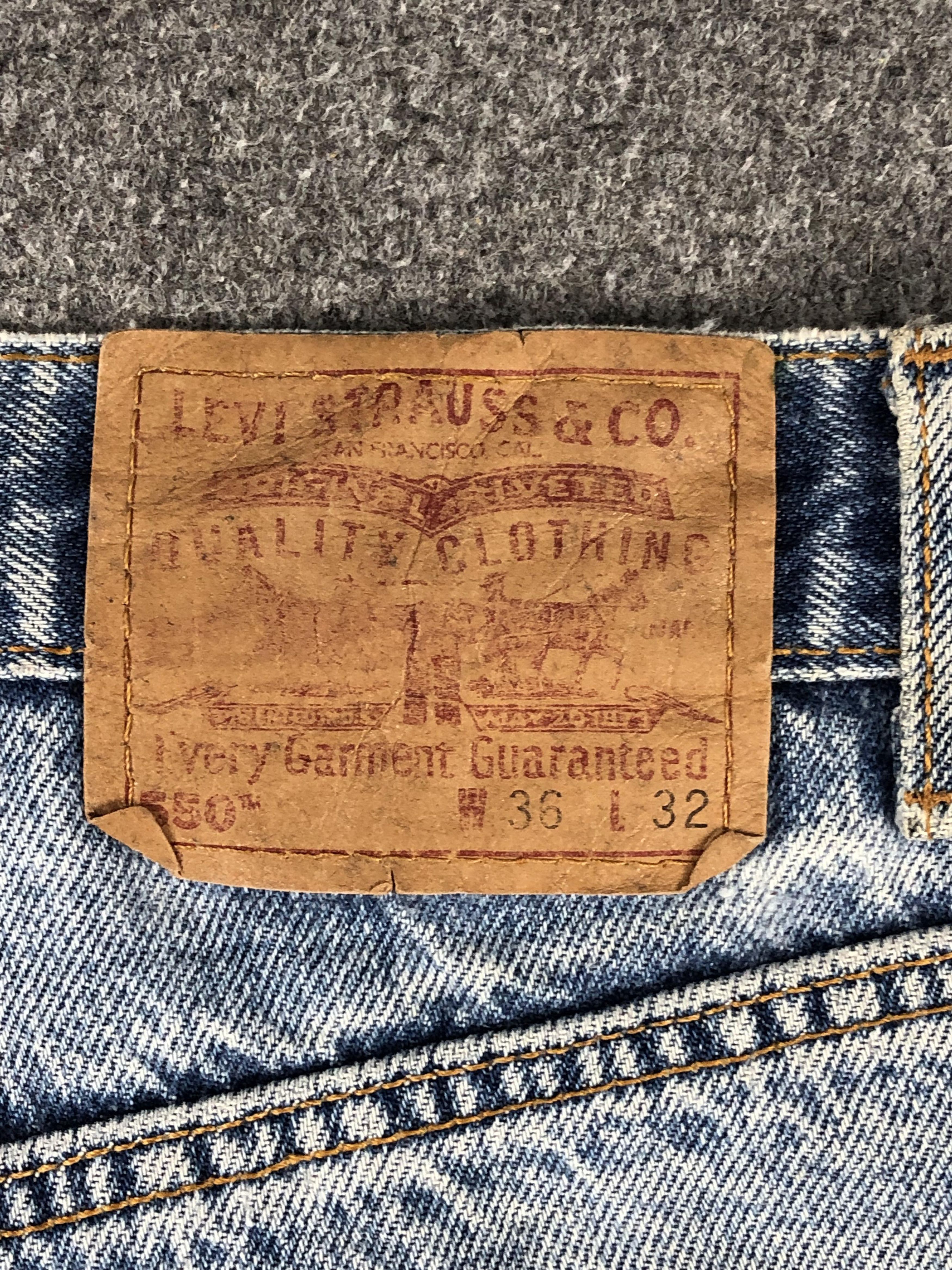 Levi's × Vintage Vintage 90s Levis 550 Faded Blue Jeans DP2223 Size US 36 / EU 52 - 5 Thumbnail