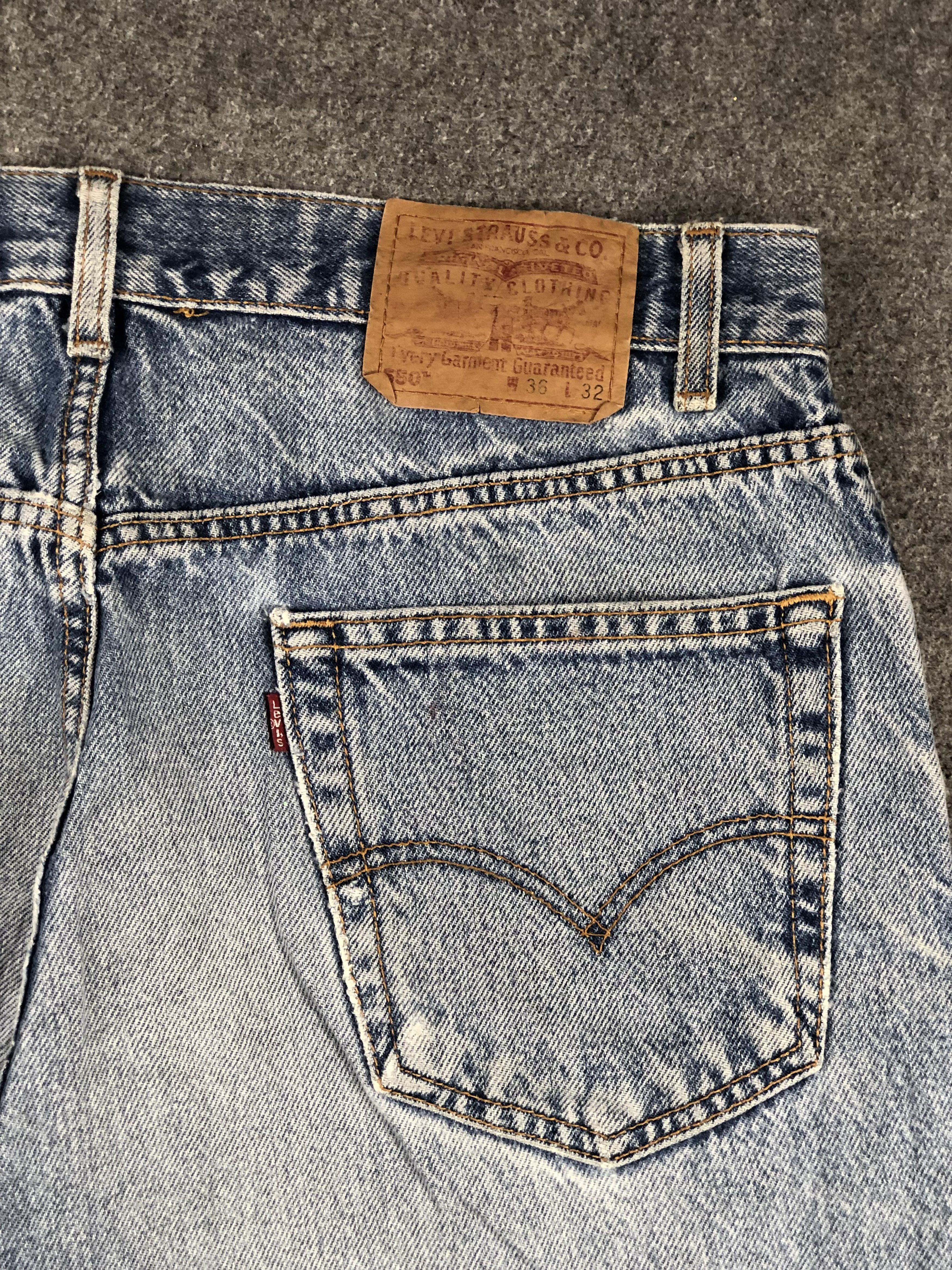 Levi's × Vintage Vintage 90s Levis 550 Faded Blue Jeans DP2223 Size US 36 / EU 52 - 19 Thumbnail