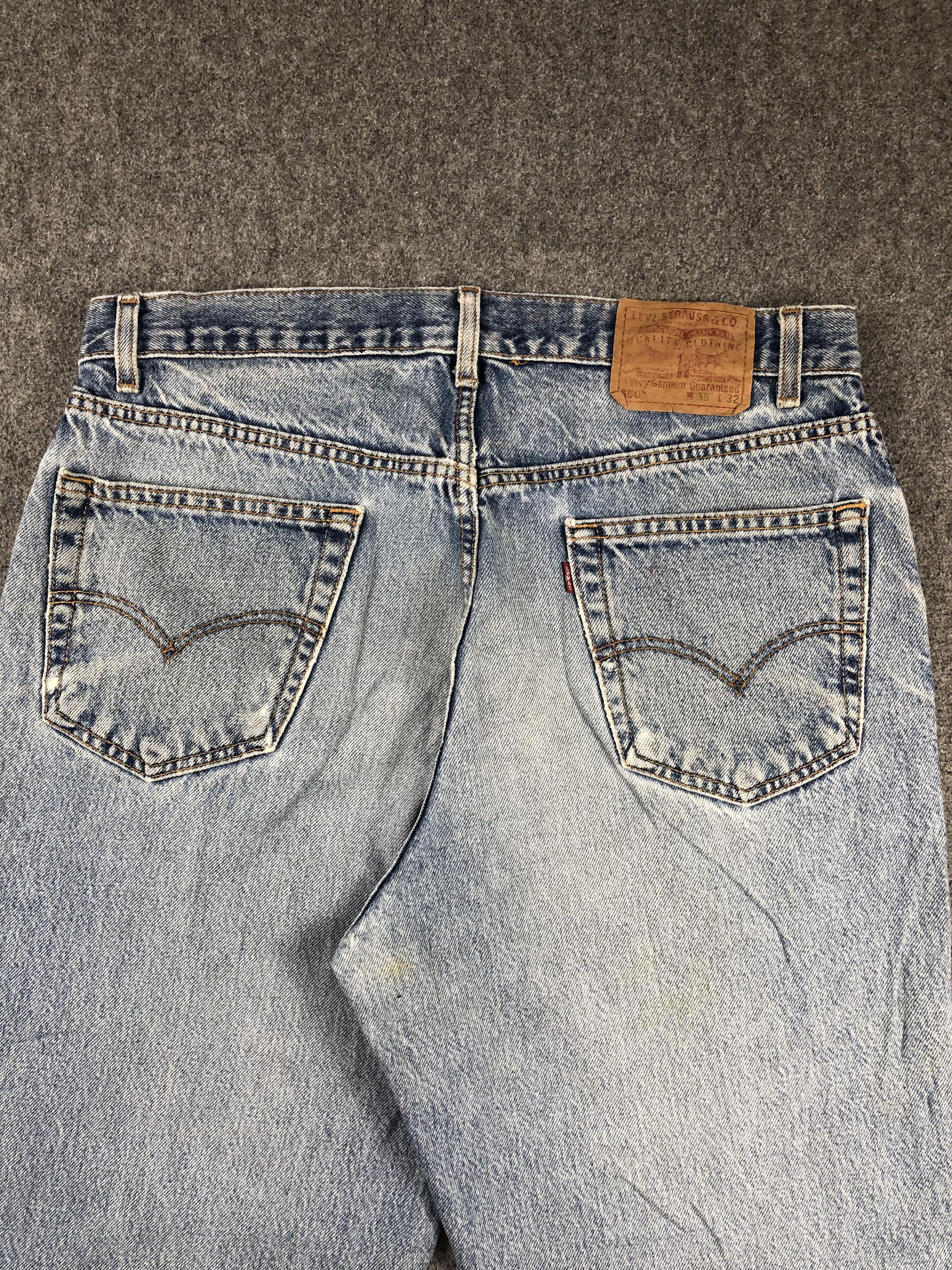 Levi's × Vintage Vintage 90s Levis 550 Faded Blue Jeans DP2223 Size US 36 / EU 52 - 4 Thumbnail