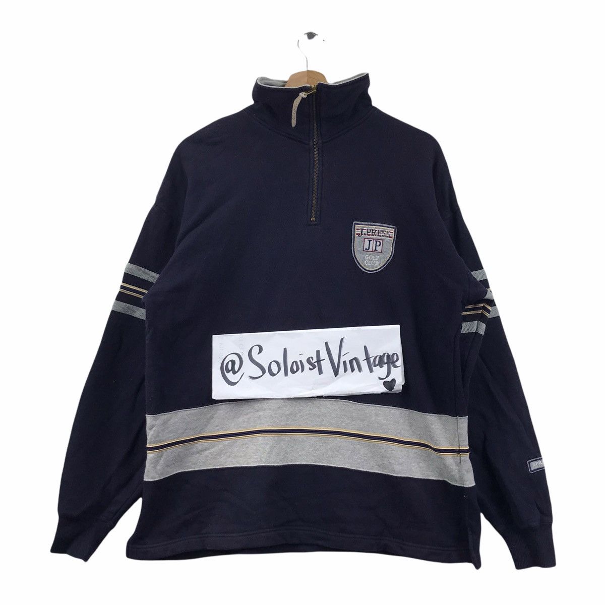 J. Press J. PRESS GOLF CLUB Japanese Brand Stripes Sweatshirt Size US M / EU 48-50 / 2 - 1 Thumbnail