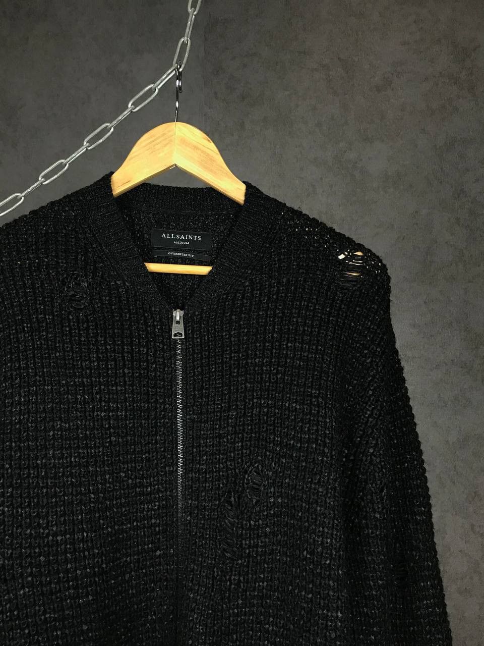 Other Allsaints luxury distressed oversized zip sweater Size US M / EU 48-50 / 2 - 2 Thumbnail