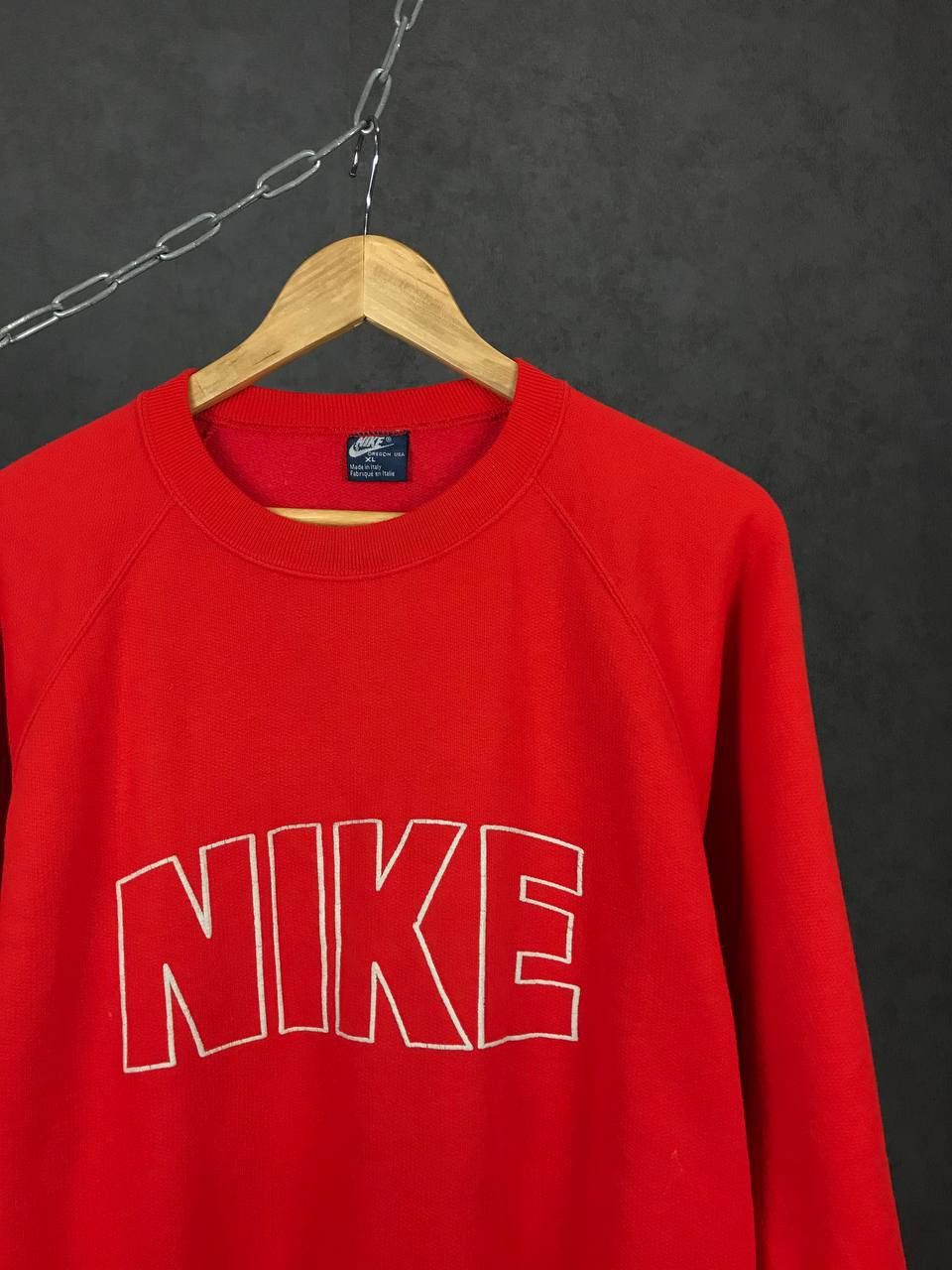 Vintage Nike swoosh streetwear vintage rare center logo sweatshirt Size US XL / EU 56 / 4 - 2 Thumbnail