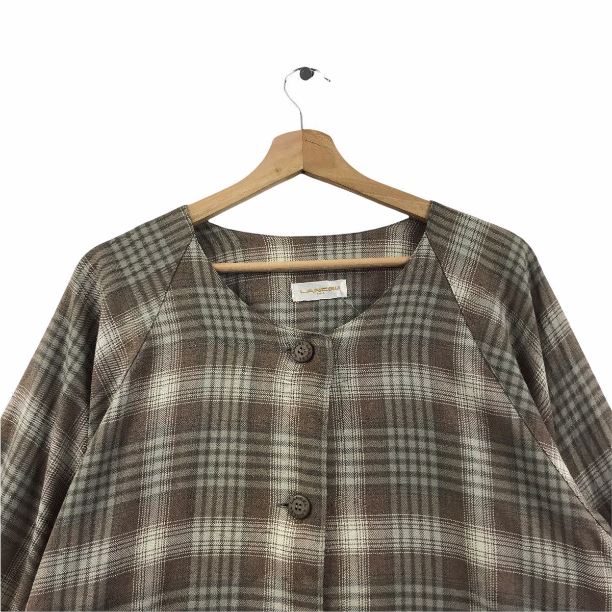 Lancel LANCEL PARIS Check Tartan France Designer Blouse Dress Size US XL / EU 56 / 4 - 2 Thumbnail