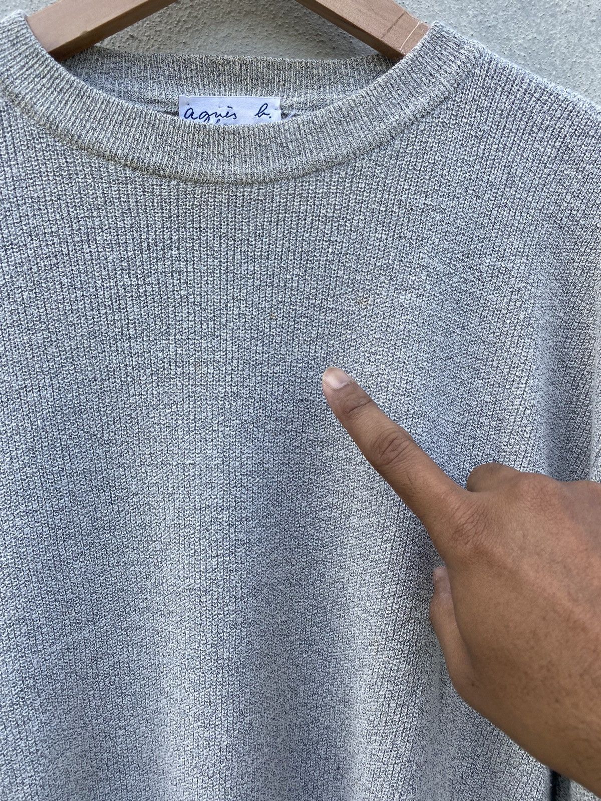 agnes b. Vintage Grey Agnes B. Longsleeve Shirts Size L / US 10 / IT 46 - 8 Thumbnail
