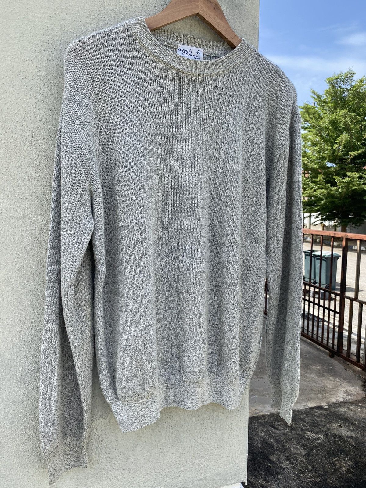 agnes b. Vintage Grey Agnes B. Longsleeve Shirts Size L / US 10 / IT 46 - 1 Thumbnail