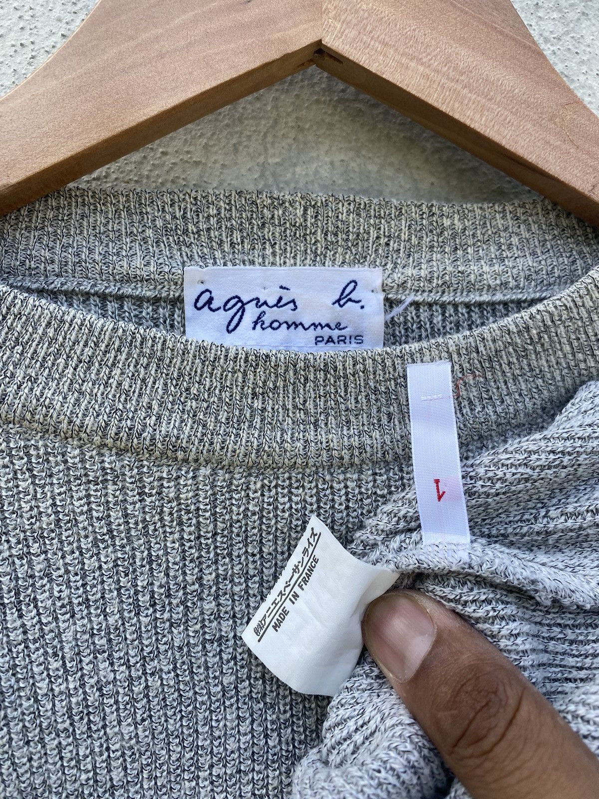 agnes b. Vintage Grey Agnes B. Longsleeve Shirts Size L / US 10 / IT 46 - 4 Thumbnail