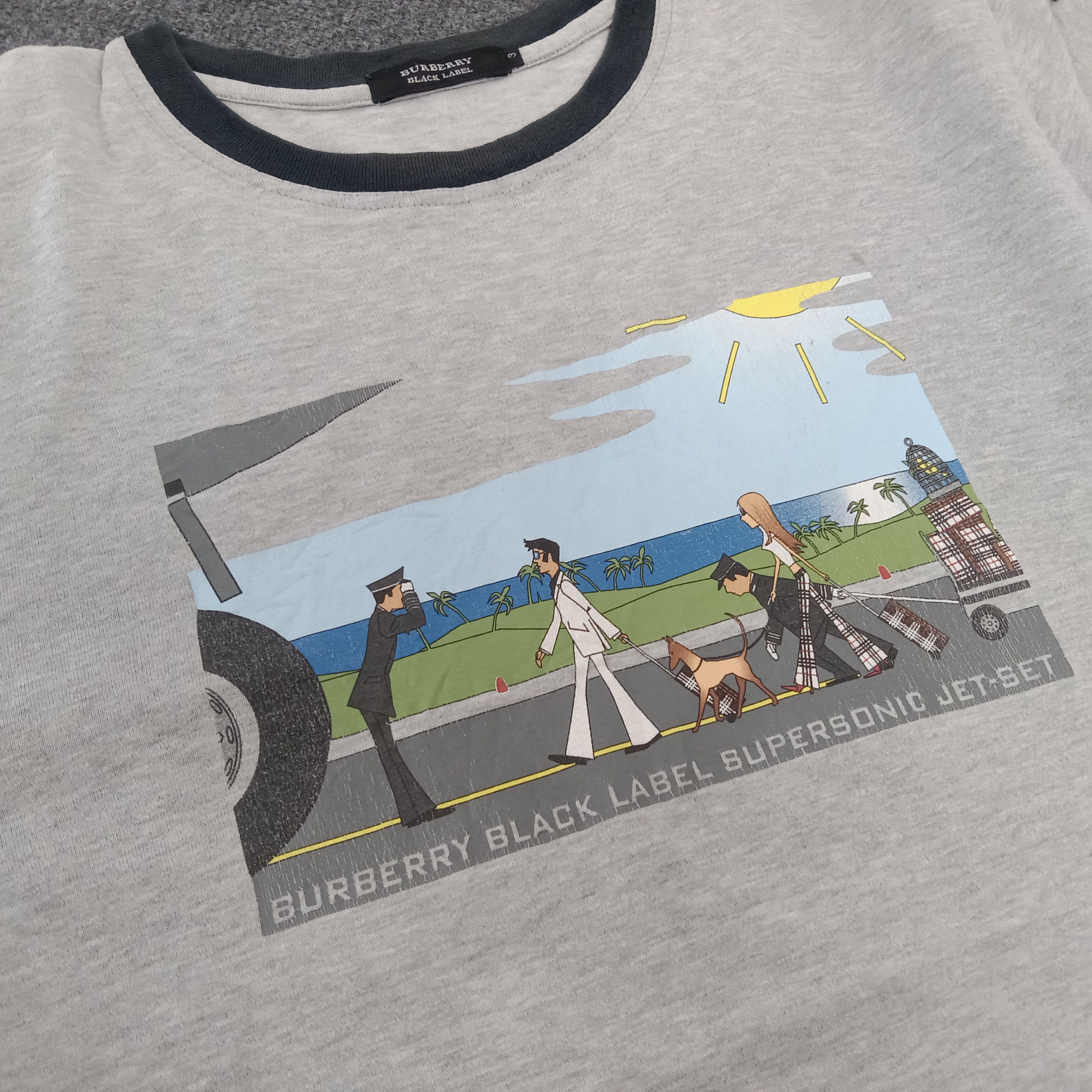 Burberry × Vintage Burberry Black Label Supersonic Jet-Set Tshirt Size US M / EU 48-50 / 2 - 2 Thumbnail