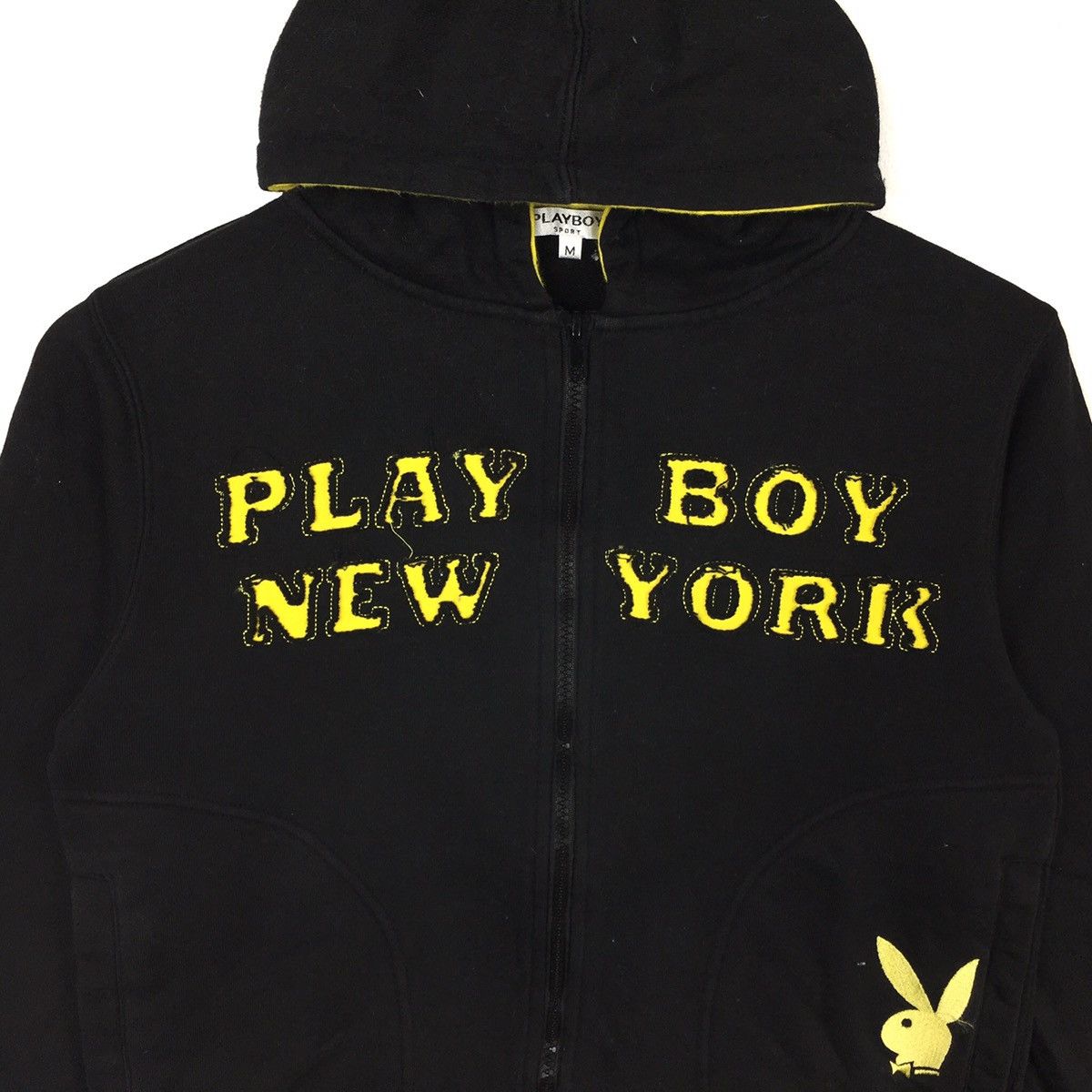 Playboy PLAYBOY NEW YORK Big Bunny Magazine Black Hoodie Sweatshirt Size US M / EU 48-50 / 2 - 2 Thumbnail