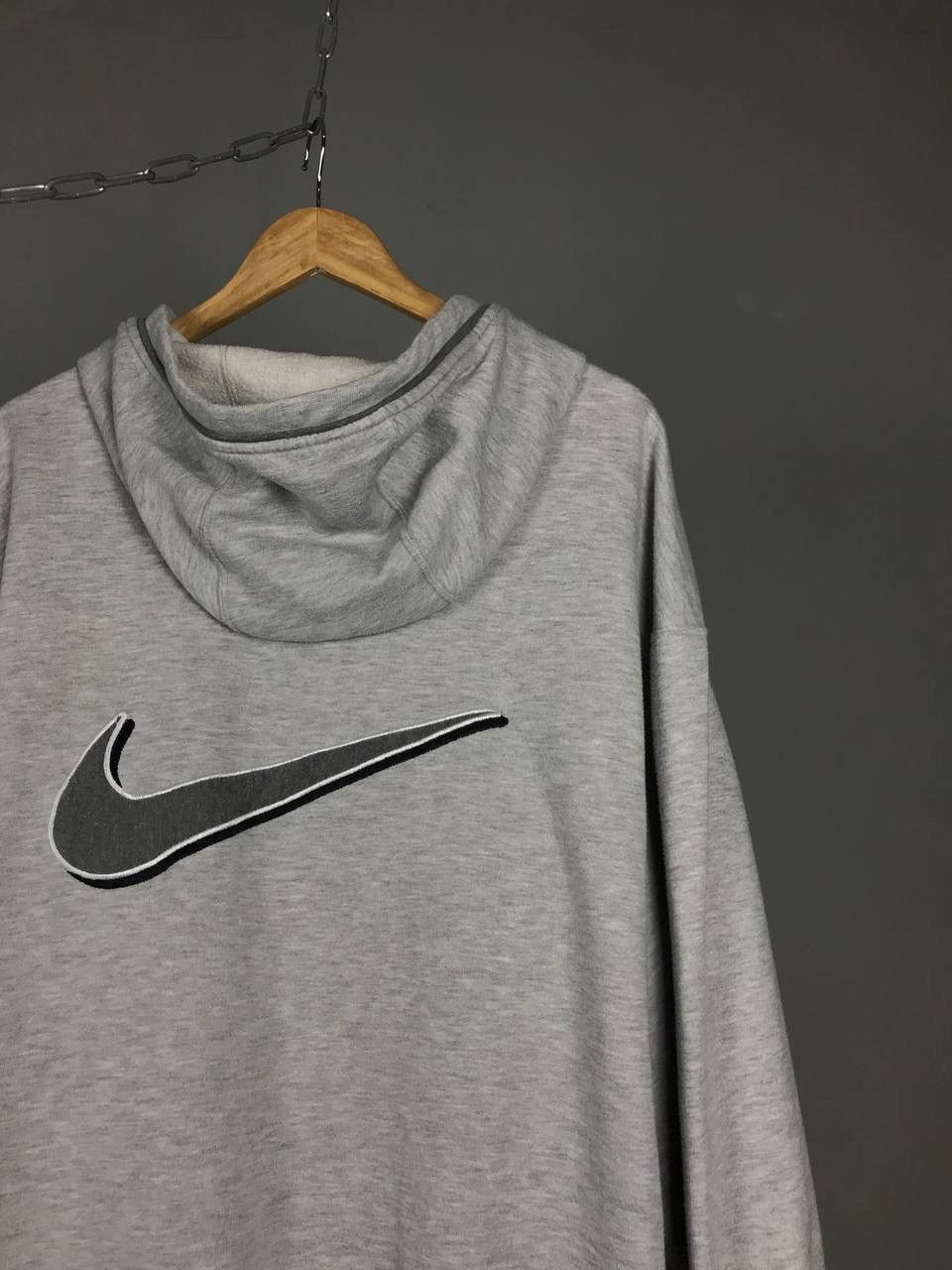Nike Nike big swoosh streetwear vintage zip hoodie Size US XL / EU 56 / 4 - 7 Thumbnail