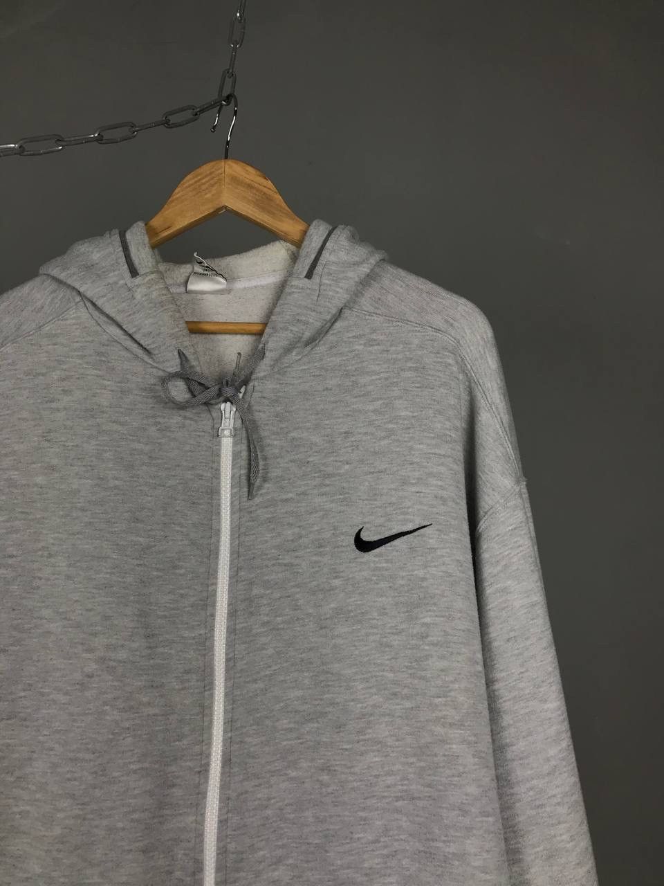 Nike Nike big swoosh streetwear vintage zip hoodie Size US XL / EU 56 / 4 - 3 Thumbnail