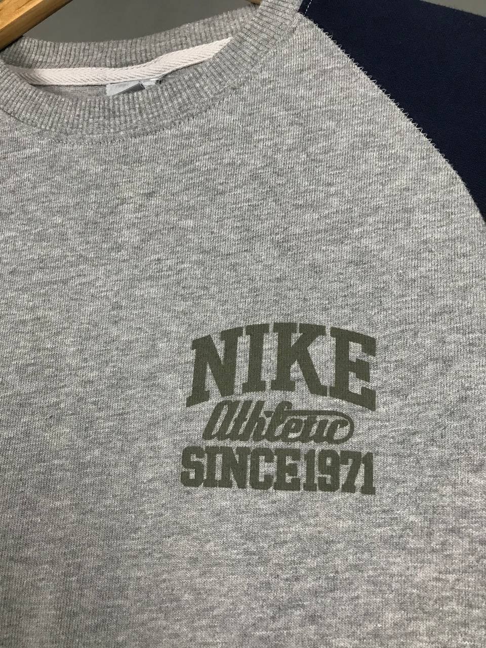 Nike × Vintage Nike swoosh streetwear vintage gray sweatshirt Size US S / EU 44-46 / 1 - 3 Thumbnail