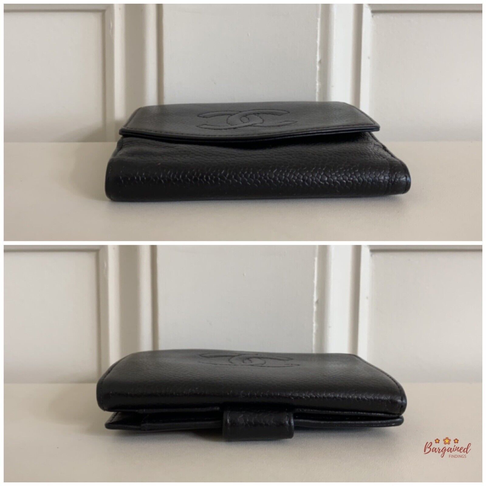 Chanel CHANEL Black Caviar Leather Timeless 'CC' Compact Wallet Size ONE SIZE - 4 Thumbnail