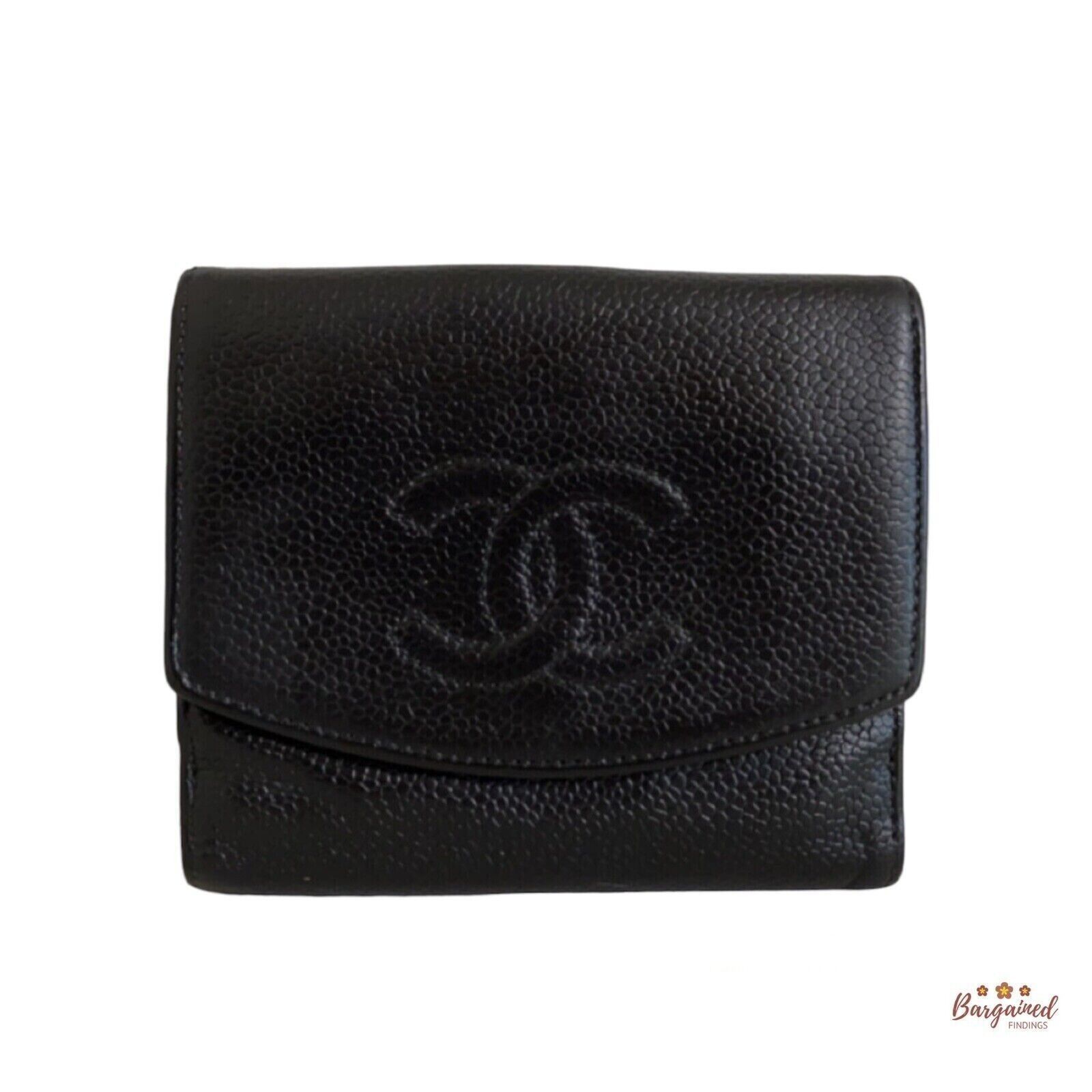 Chanel CHANEL Black Caviar Leather Timeless 'CC' Compact Wallet Size ONE SIZE - 1 Thumbnail