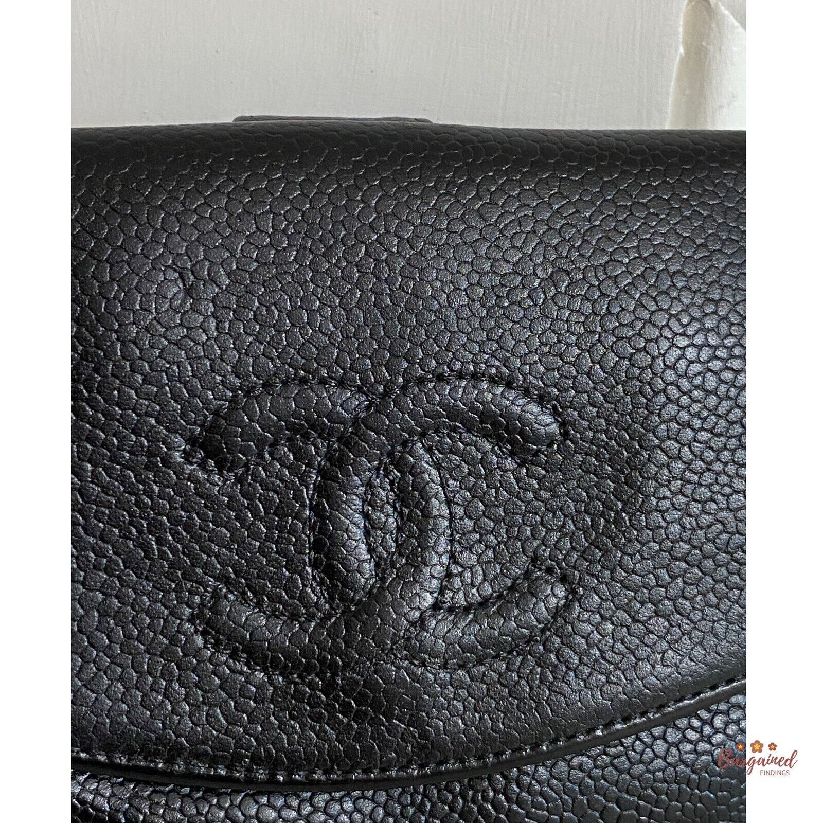 Chanel CHANEL Black Caviar Leather Timeless 'CC' Compact Wallet Size ONE SIZE - 2 Thumbnail