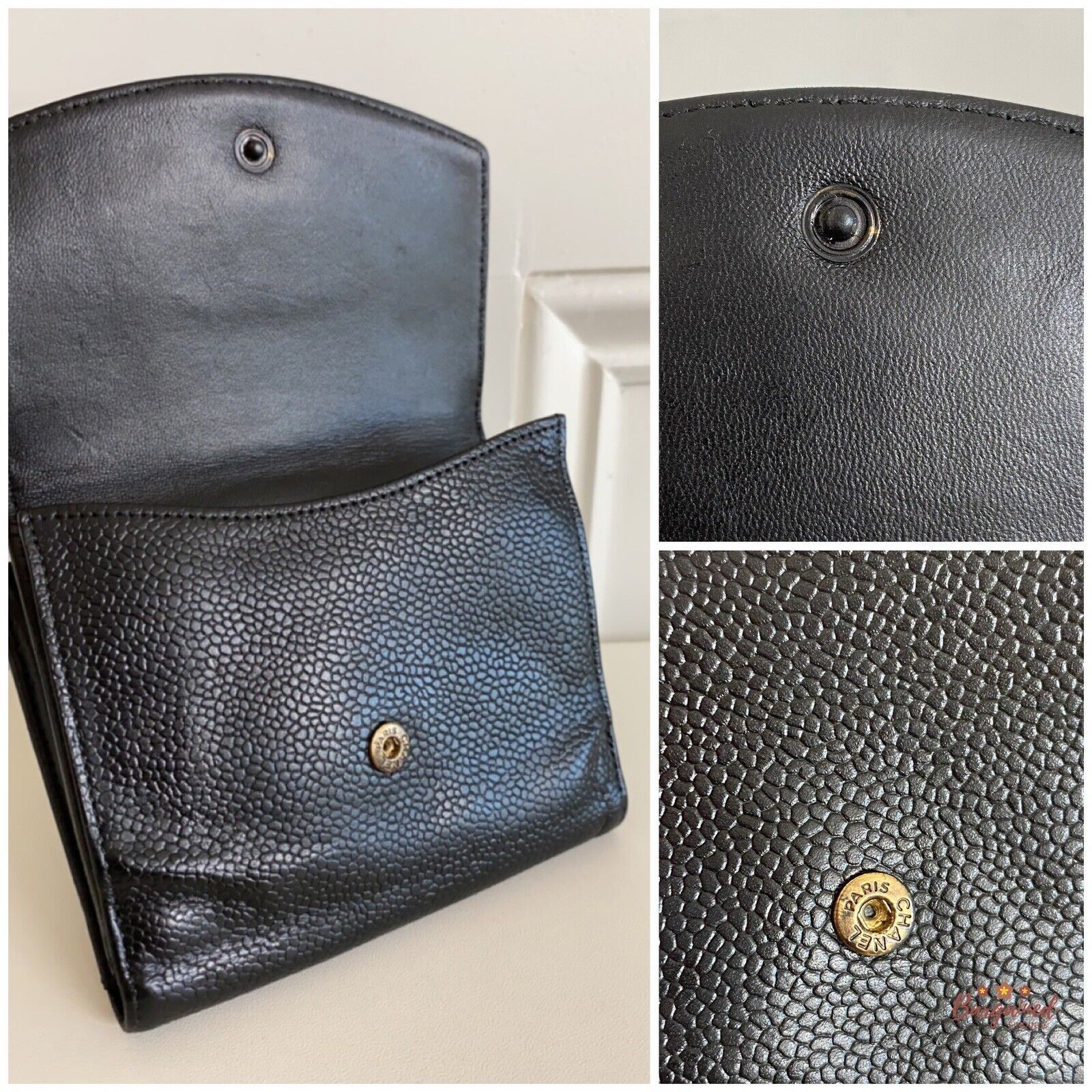 Chanel CHANEL Black Caviar Leather Timeless 'CC' Compact Wallet Size ONE SIZE - 10 Thumbnail