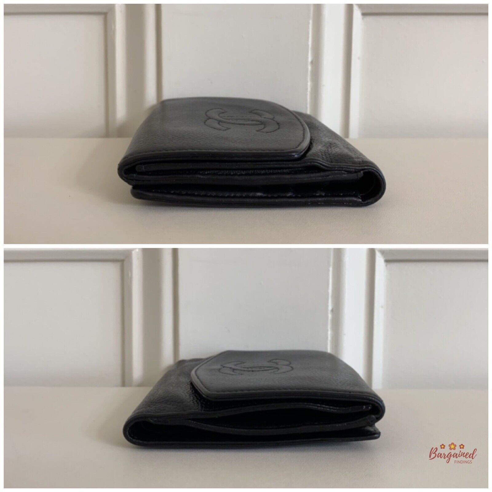 Chanel CHANEL Black Caviar Leather Timeless 'CC' Compact Wallet Size ONE SIZE - 5 Thumbnail